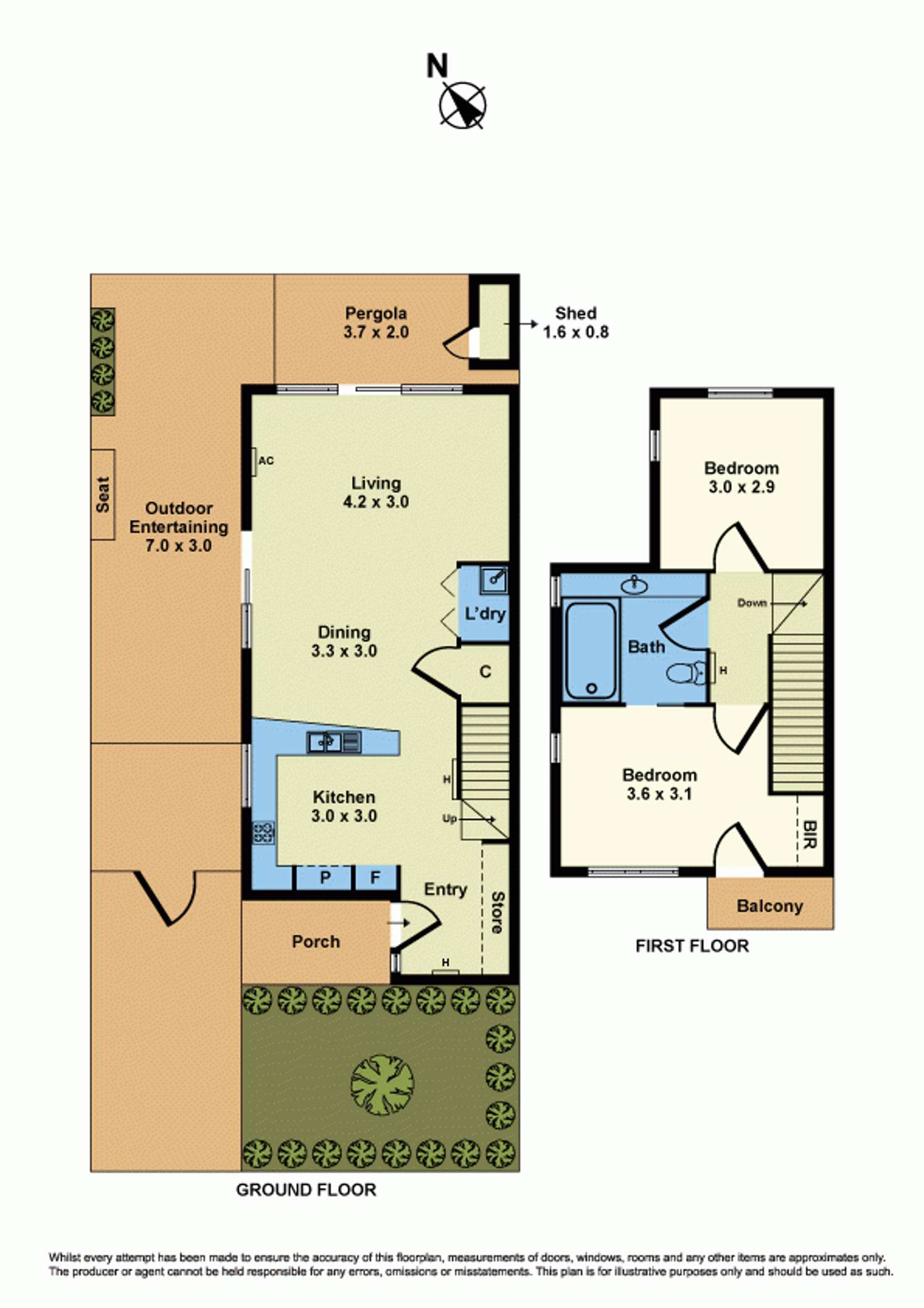 Floorplan of Homely townhouse listing, 1/4 Florence Street, Williamstown VIC 3016