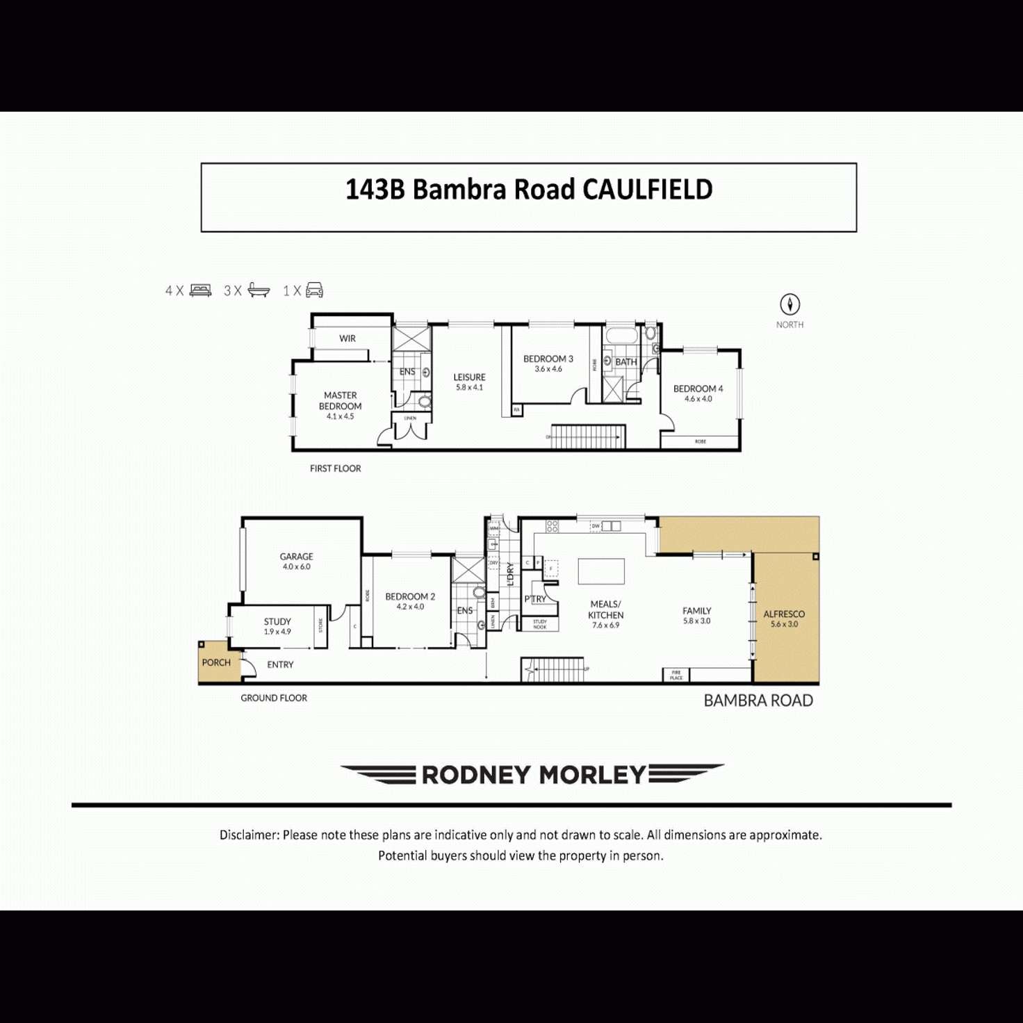 Floorplan of Homely townhouse listing, 141B Bambra Road, Caulfield VIC 3162