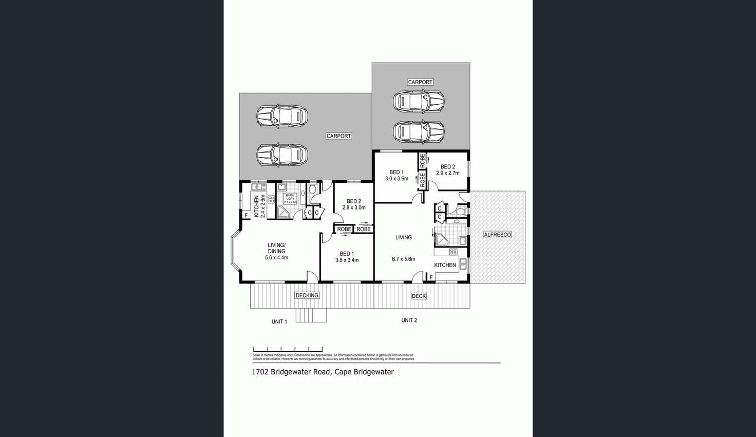 Floorplan of Homely semiDetached listing, 2/1702 BRIDGEWATER Road, Cape Bridgewater VIC 3305