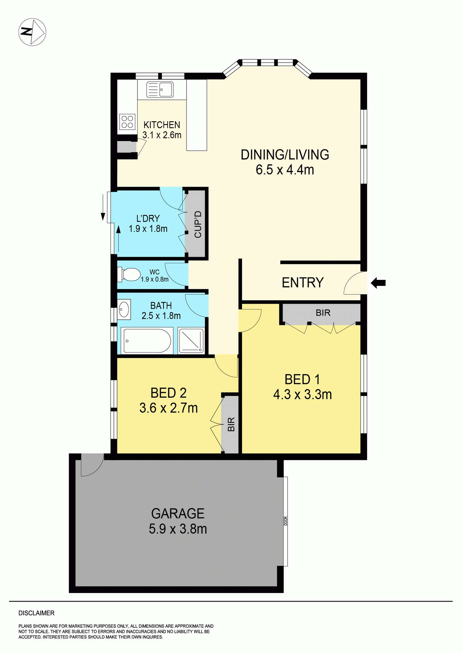 Floorplan of Homely unit listing, 1/2 MacDonald Street, Ballarat East VIC 3350