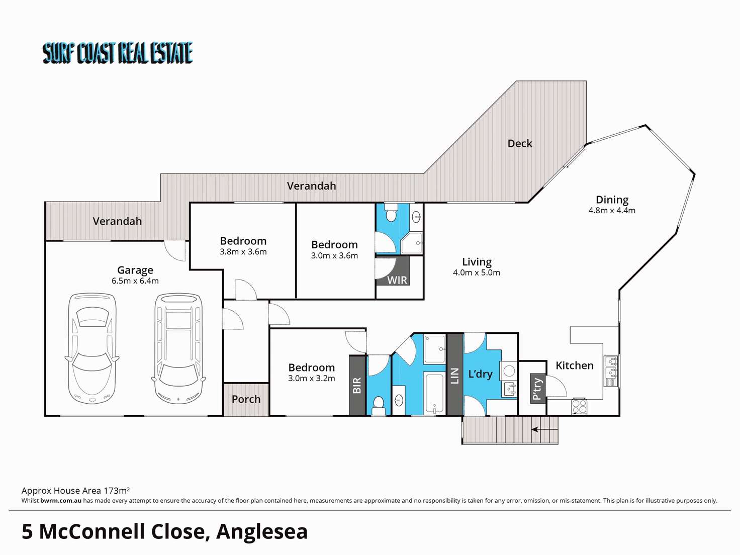 Floorplan of Homely house listing, 5 McCONNELL Close, Anglesea VIC 3230