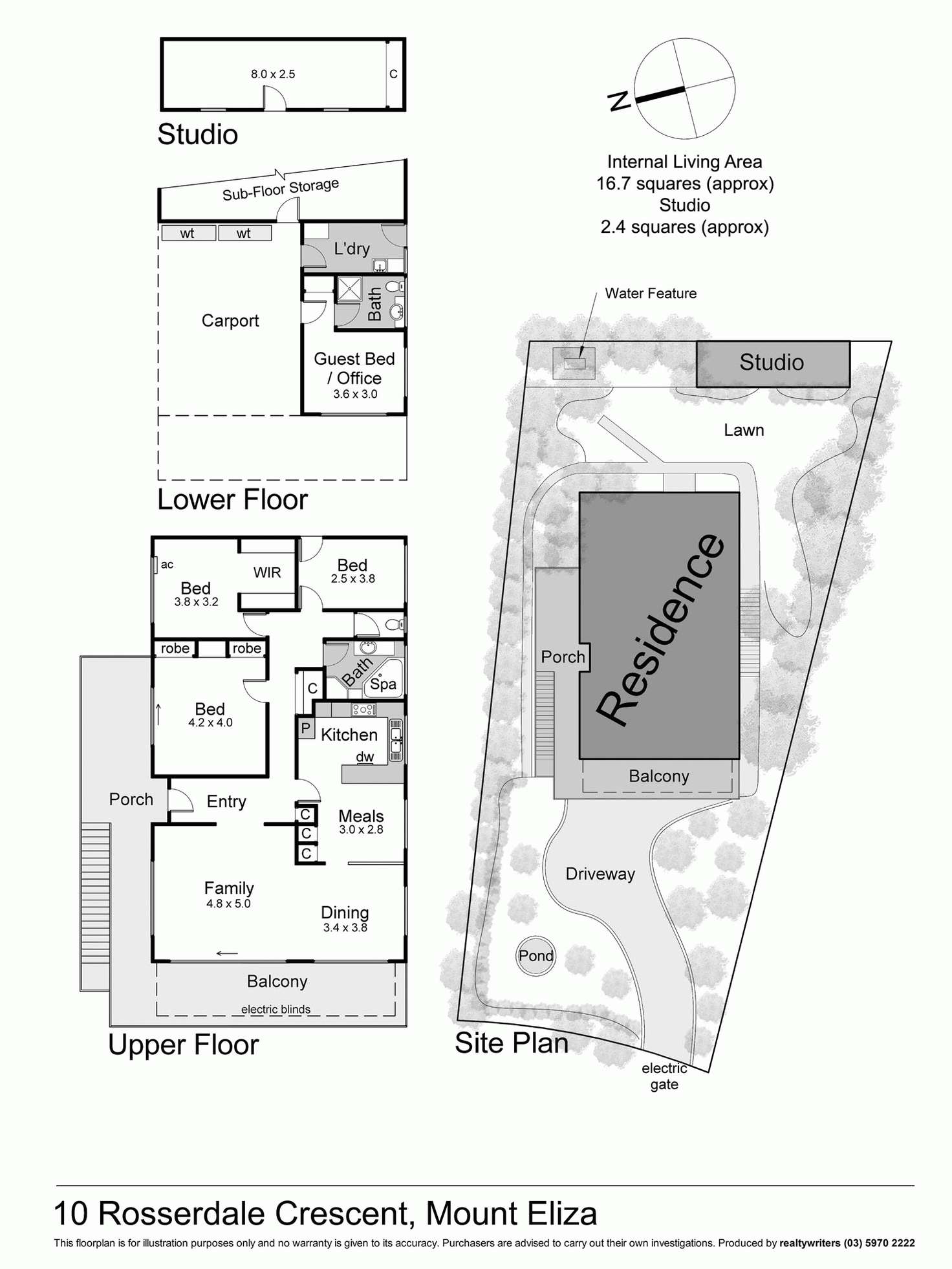 Floorplan of Homely house listing, 10 Rosserdale Crescent, Mount Eliza VIC 3930