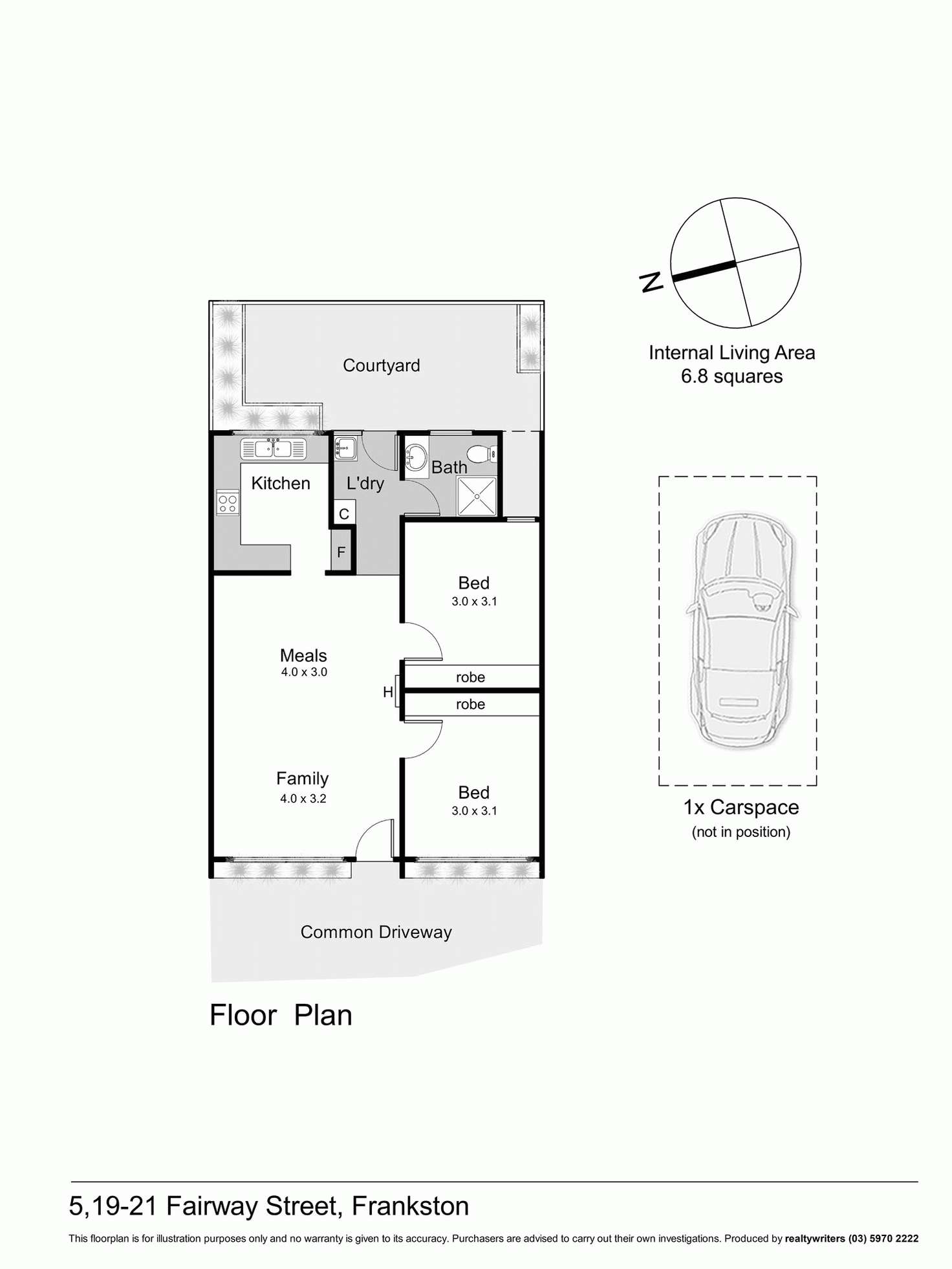 Floorplan of Homely unit listing, 5/19-21 Fairway Street, Frankston VIC 3199