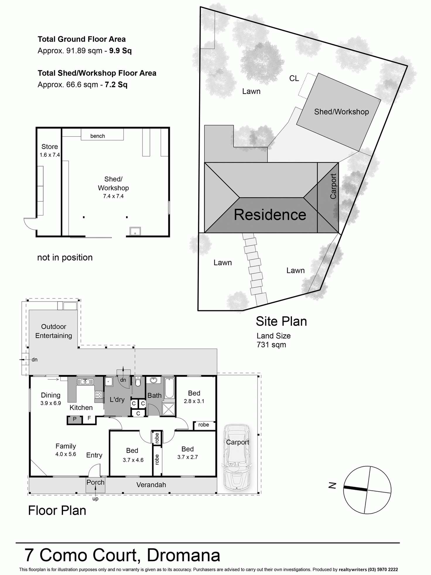 Floorplan of Homely house listing, 7 Como Court, Dromana VIC 3936