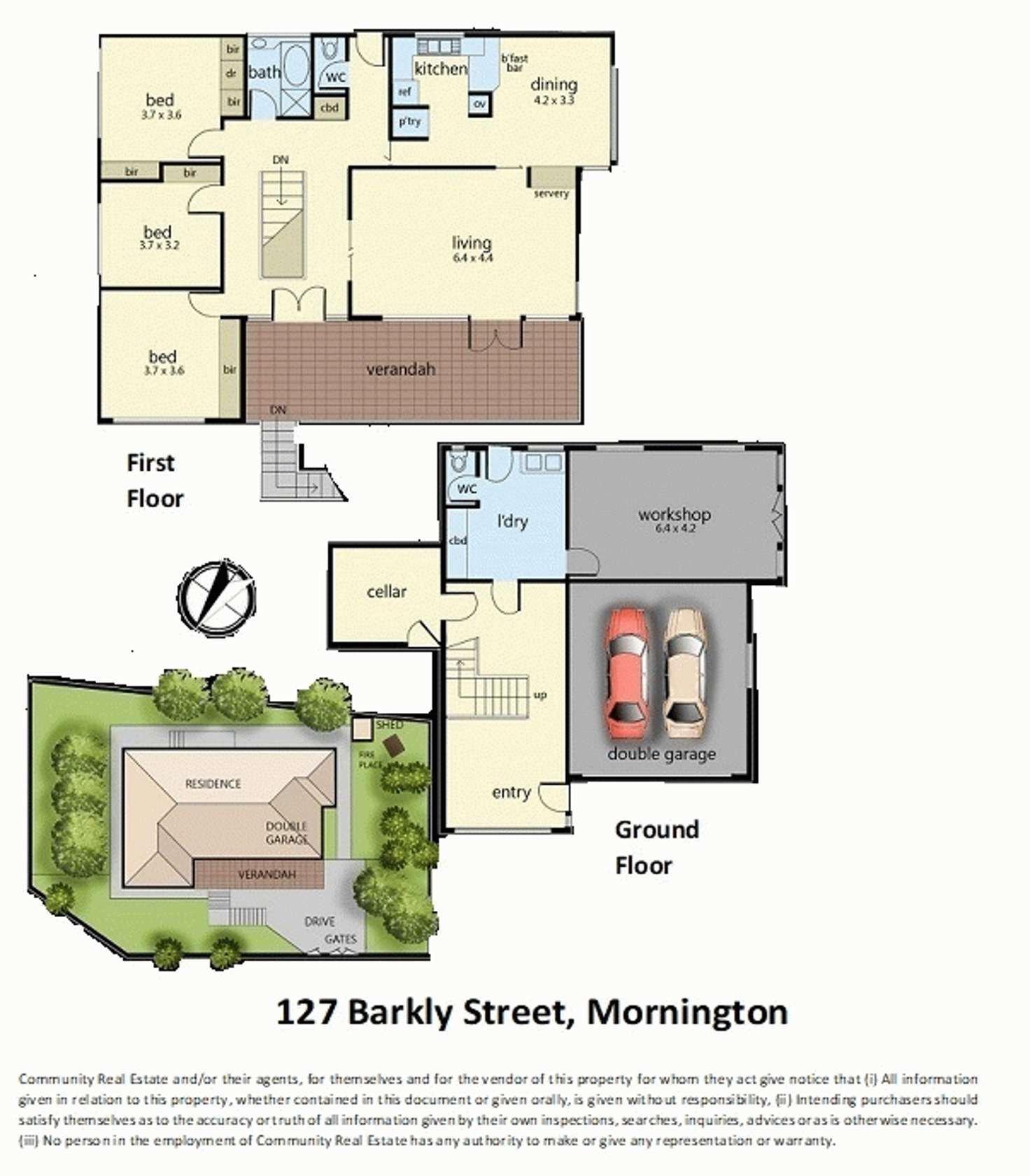 Floorplan of Homely house listing, 127 Barkly Street, Mornington VIC 3931