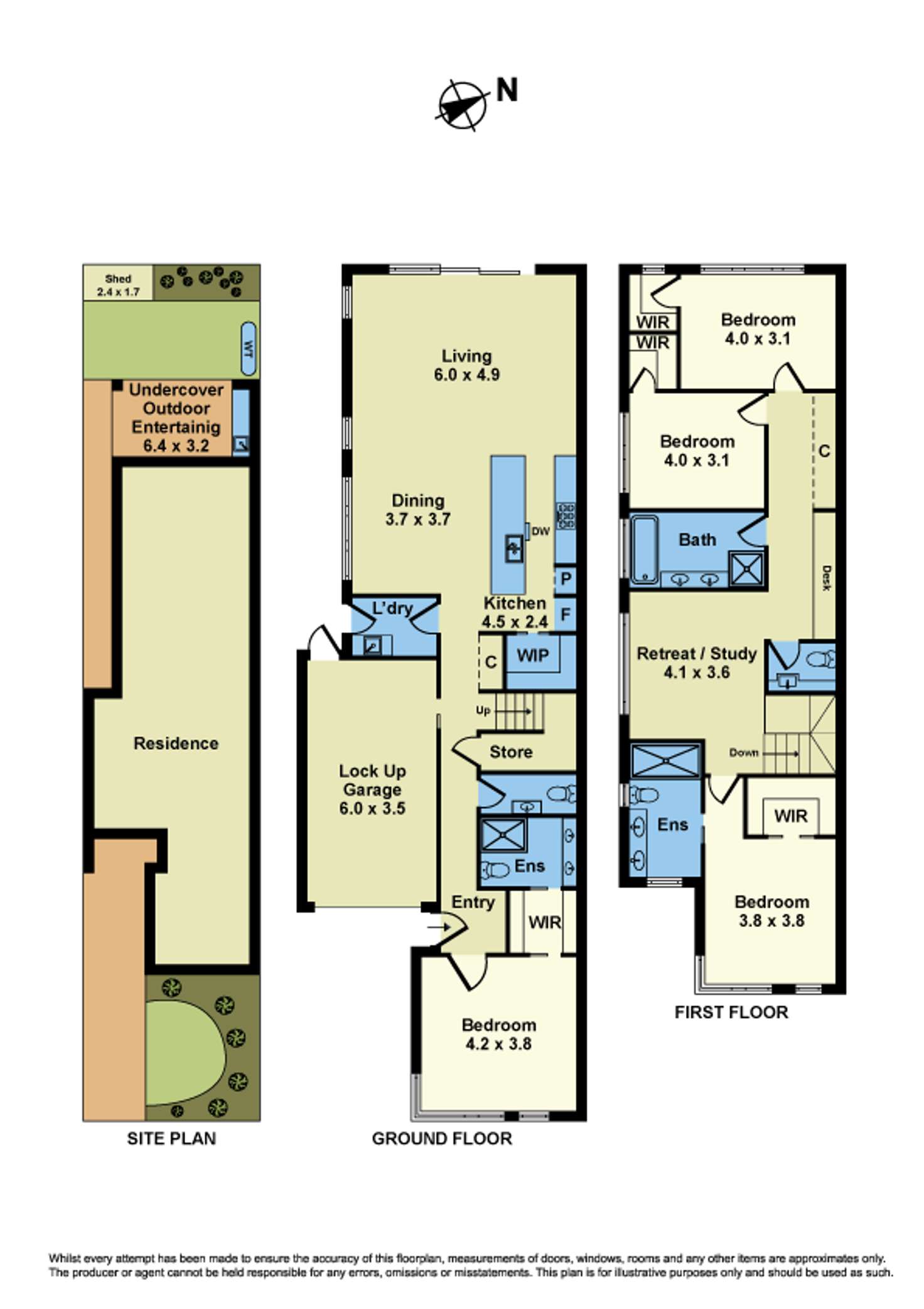 Floorplan of Homely townhouse listing, 1/69 Simmons Drive, Seaholme VIC 3018