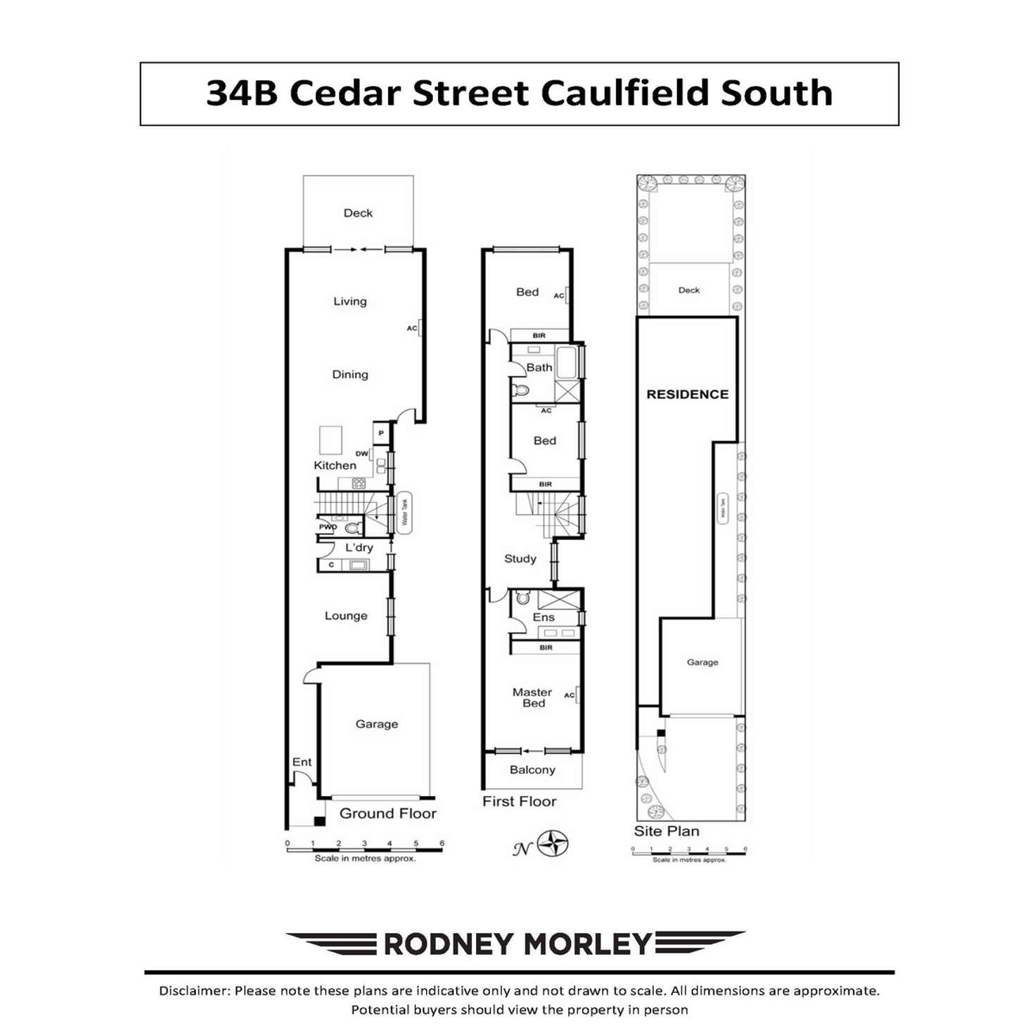 Floorplan of Homely townhouse listing, 34B Cedar Street, Caulfield South VIC 3162