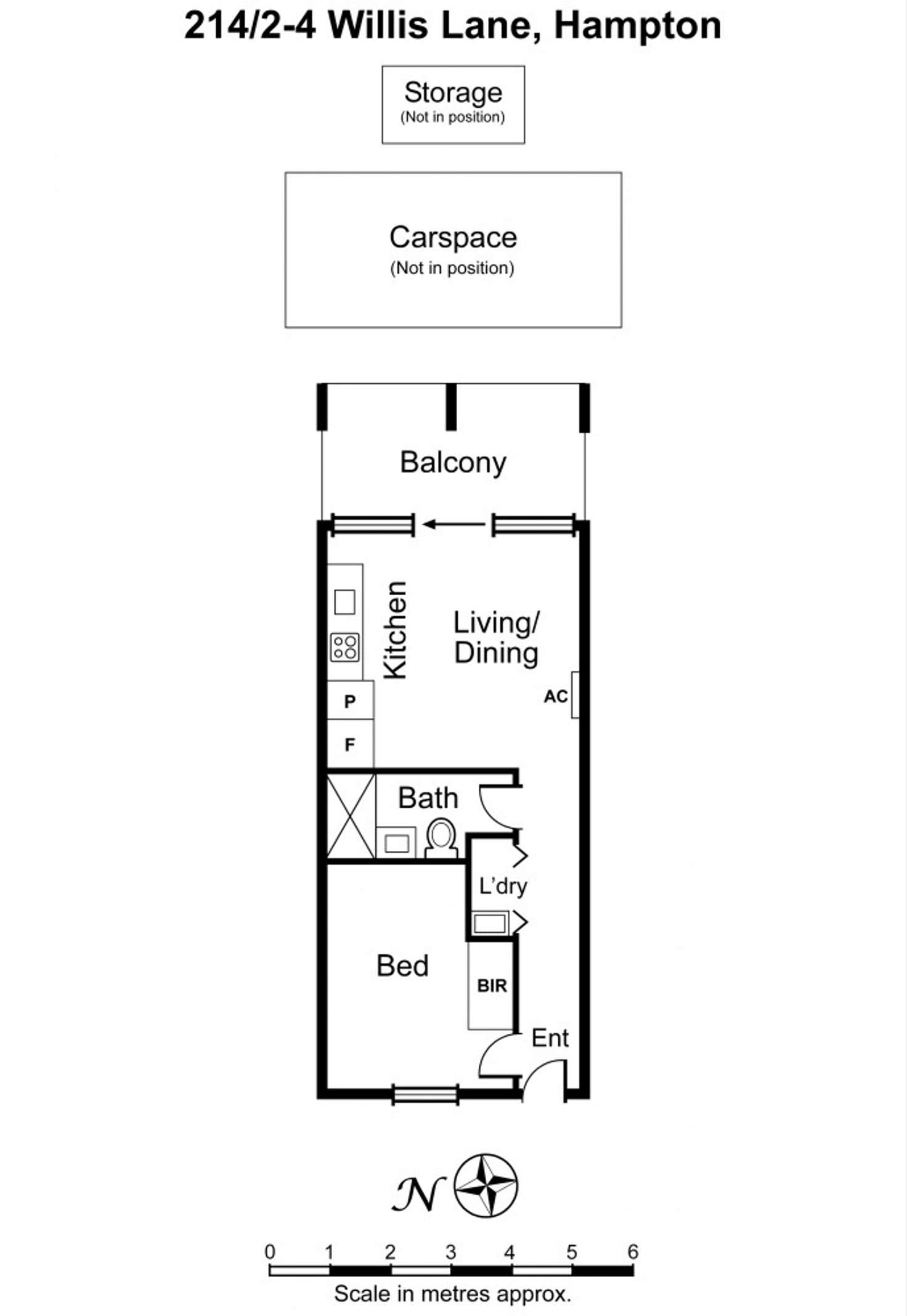 Floorplan of Homely apartment listing, 214/2-4 Willis Lane, Hampton VIC 3188