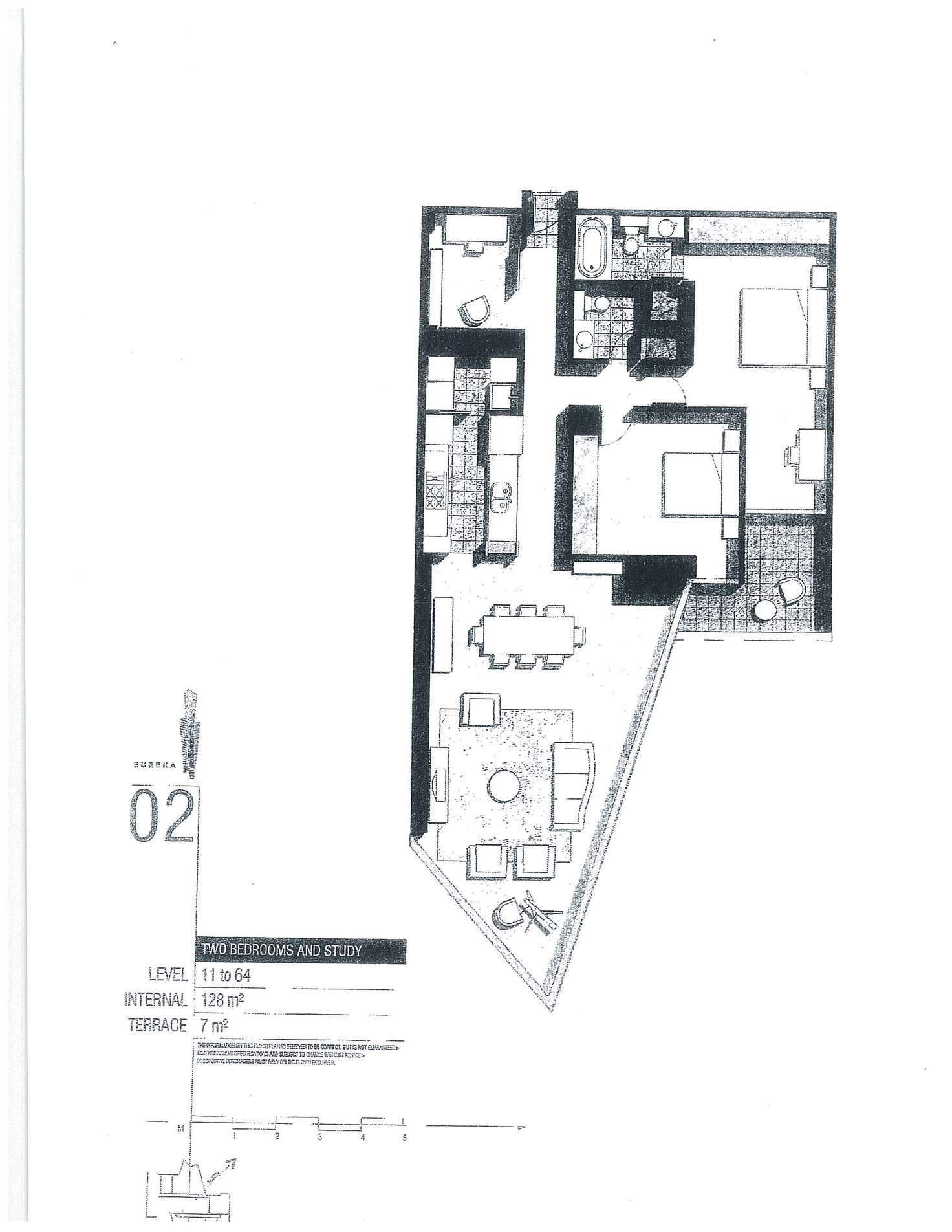 Floorplan of Homely apartment listing, 3702/7 Riverside Quay, Southbank VIC 3006