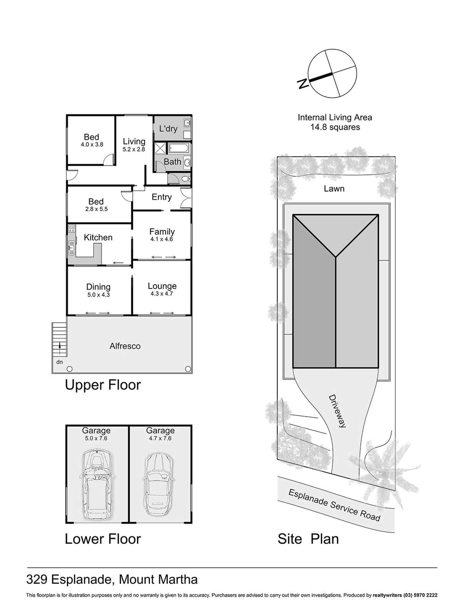 Floorplan of Homely house listing, 329 Esplanade, Mount Martha VIC 3934