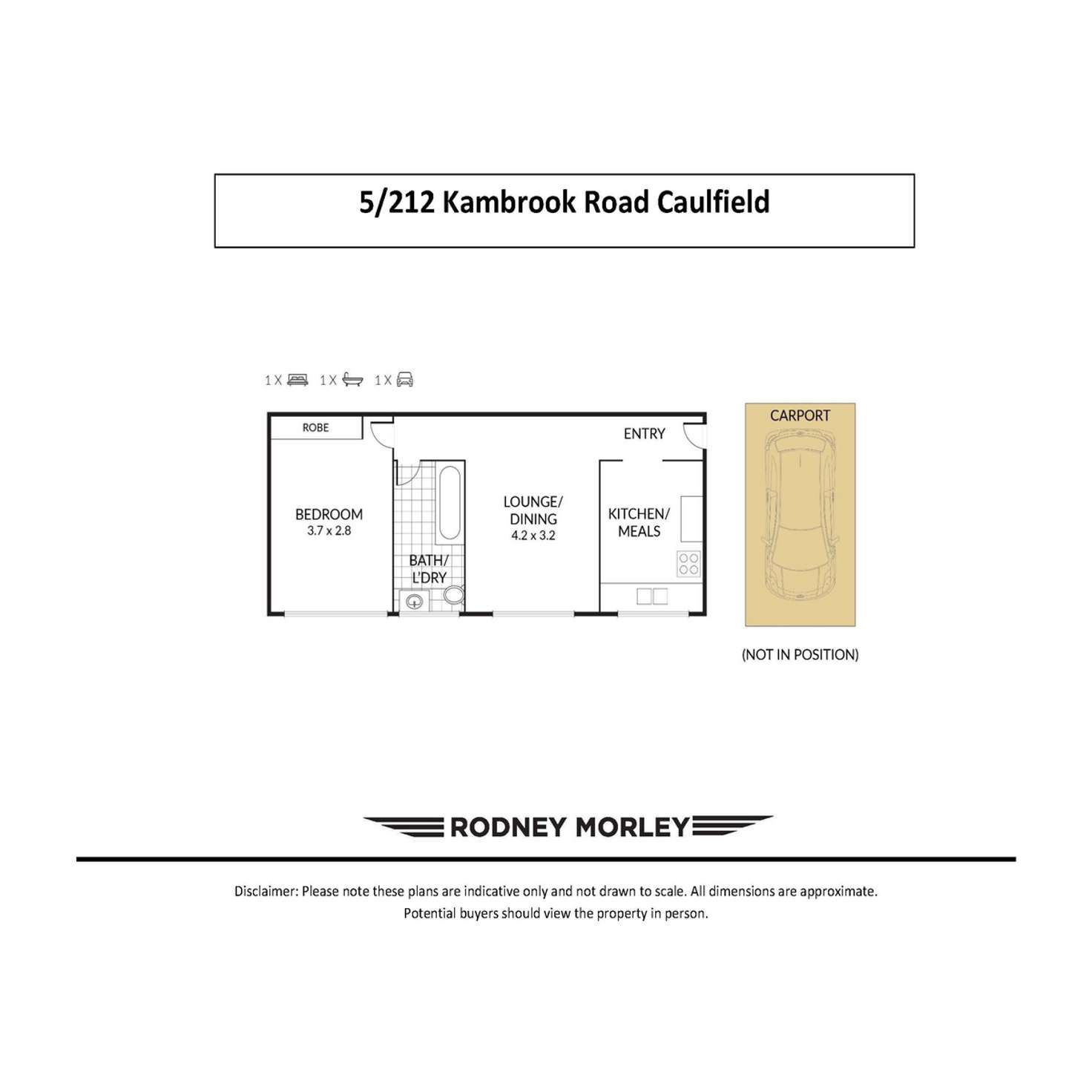 Floorplan of Homely apartment listing, 5/212 Kambrook Road, Caulfield VIC 3162