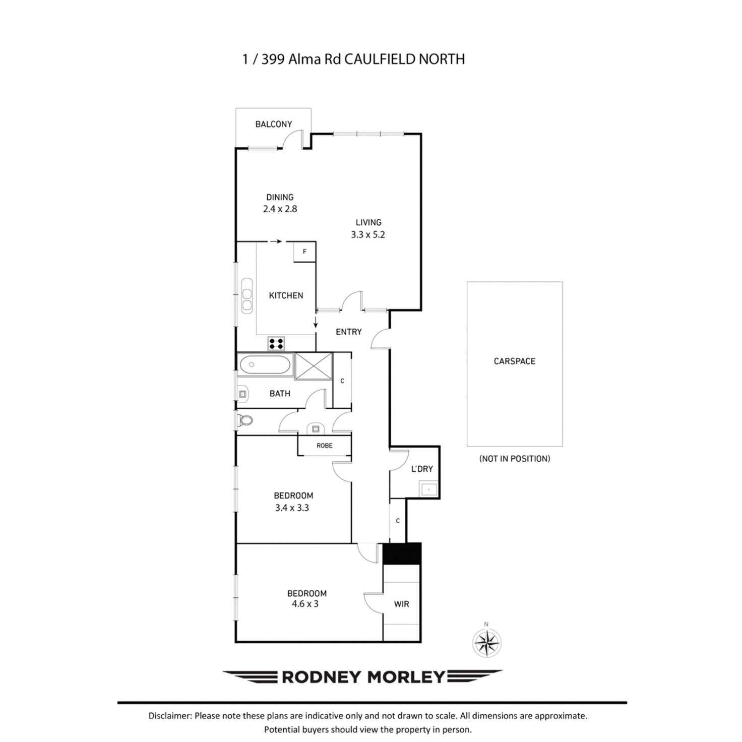 Floorplan of Homely unit listing, 1/399 Alma Road, Caulfield North VIC 3161