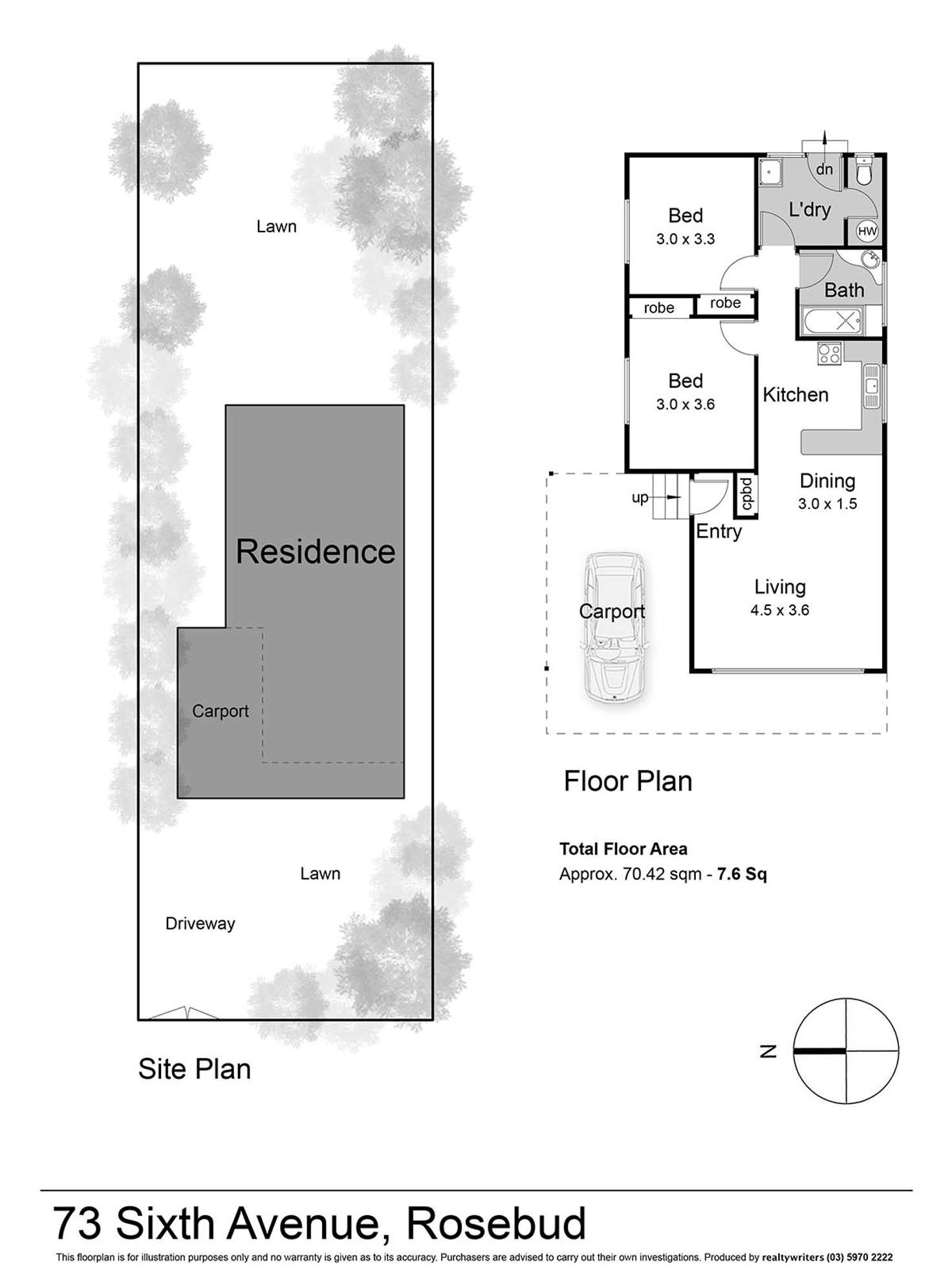 Floorplan of Homely house listing, 73 Sixth Avenue, Rosebud VIC 3939