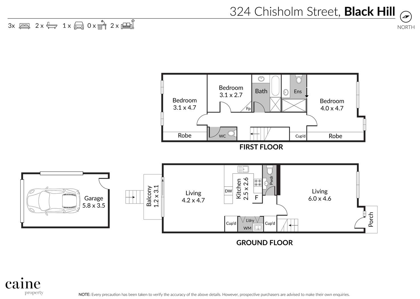 Floorplan of Homely house listing, 324 Chisholm Street, Black Hill VIC 3350