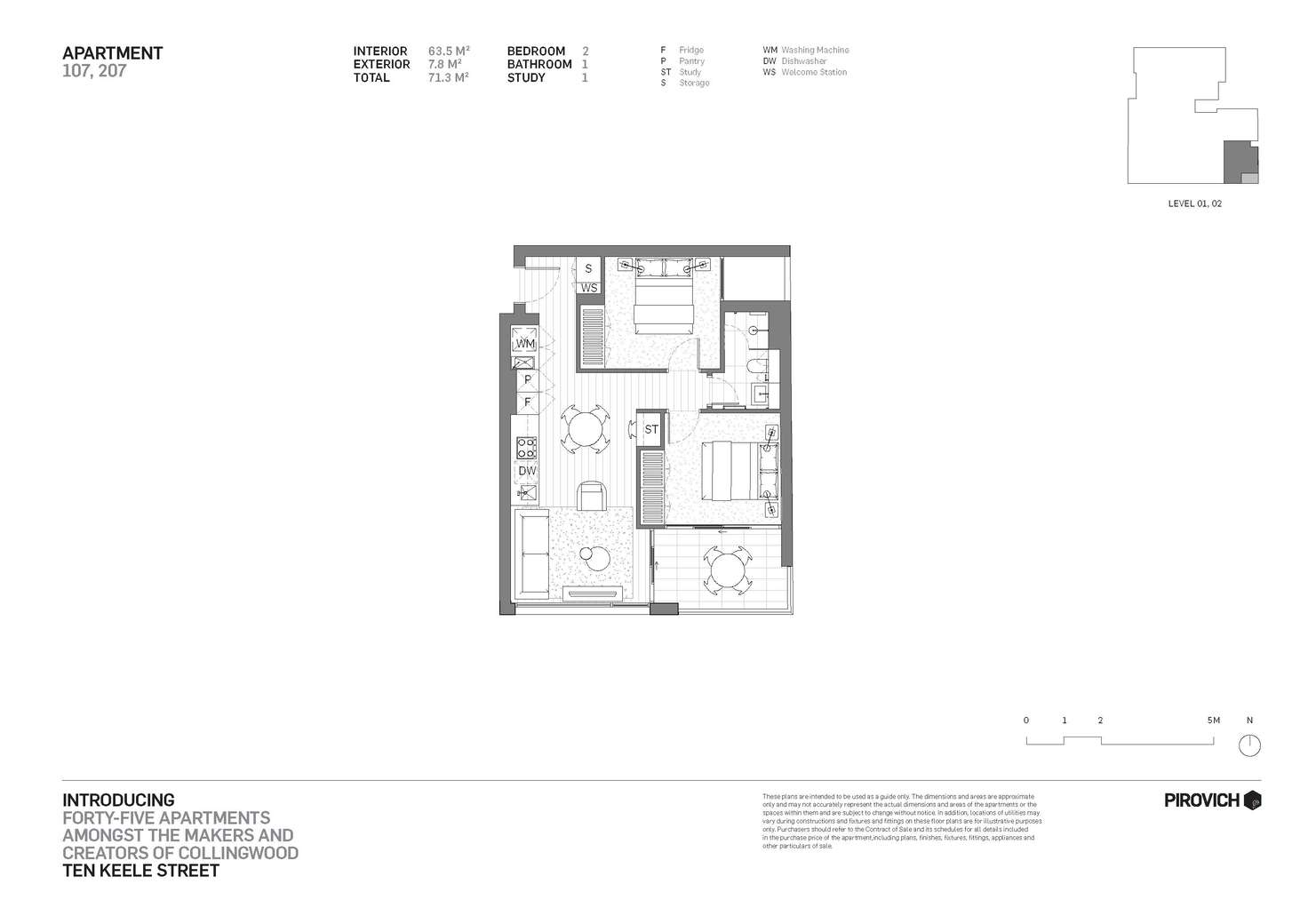 Floorplan of Homely apartment listing, 207/8-10 Keele Street, Collingwood VIC 3066