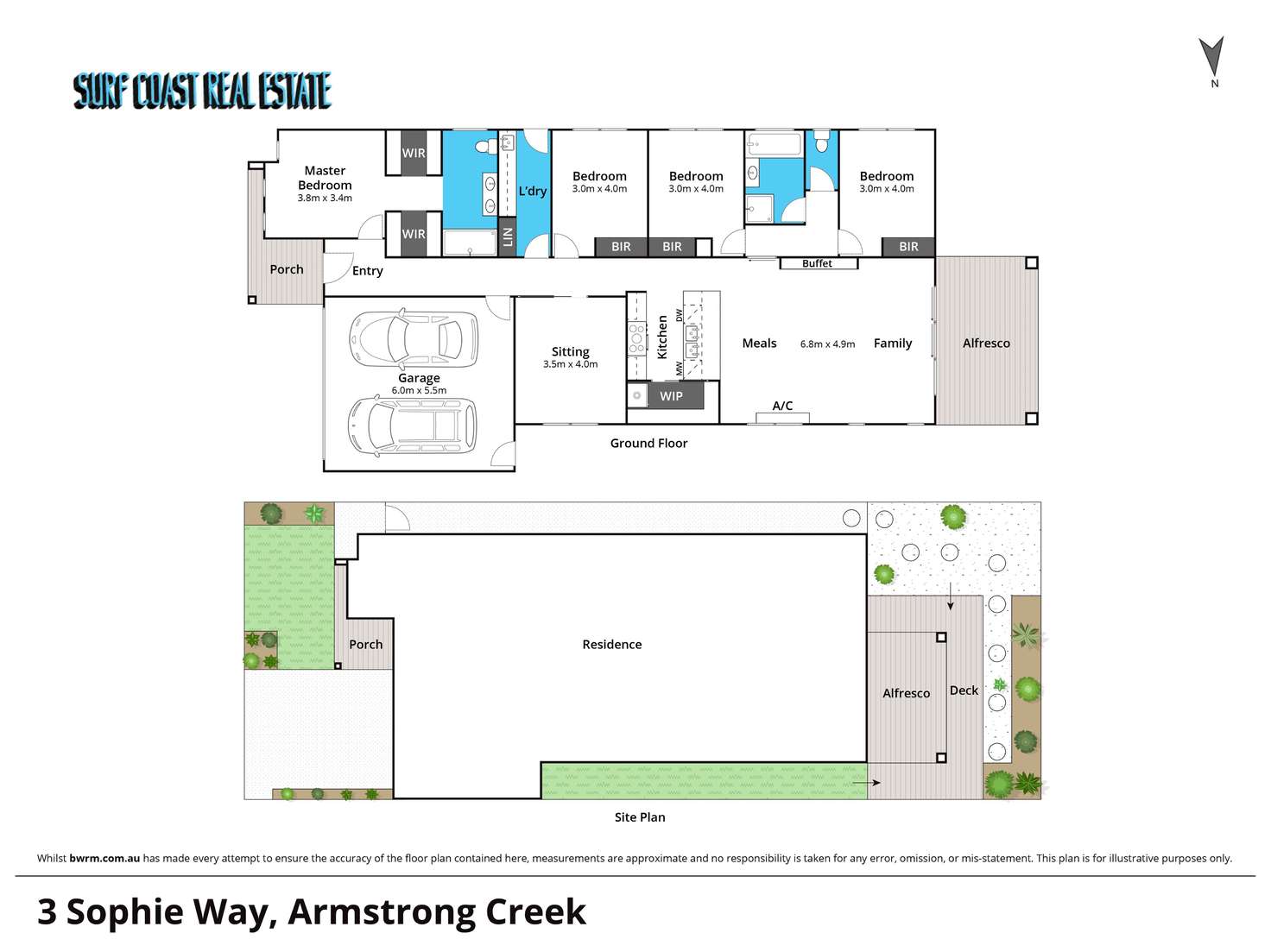 Floorplan of Homely house listing, 3 SOPHIE WAY, Armstrong Creek VIC 3217