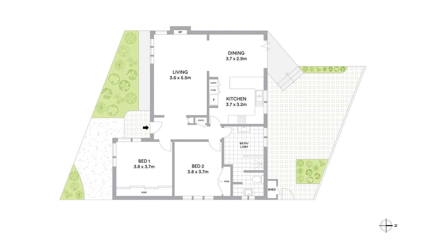 Floorplan of Homely unit listing, 2/48 Whitmuir Road, Bentleigh VIC 3204