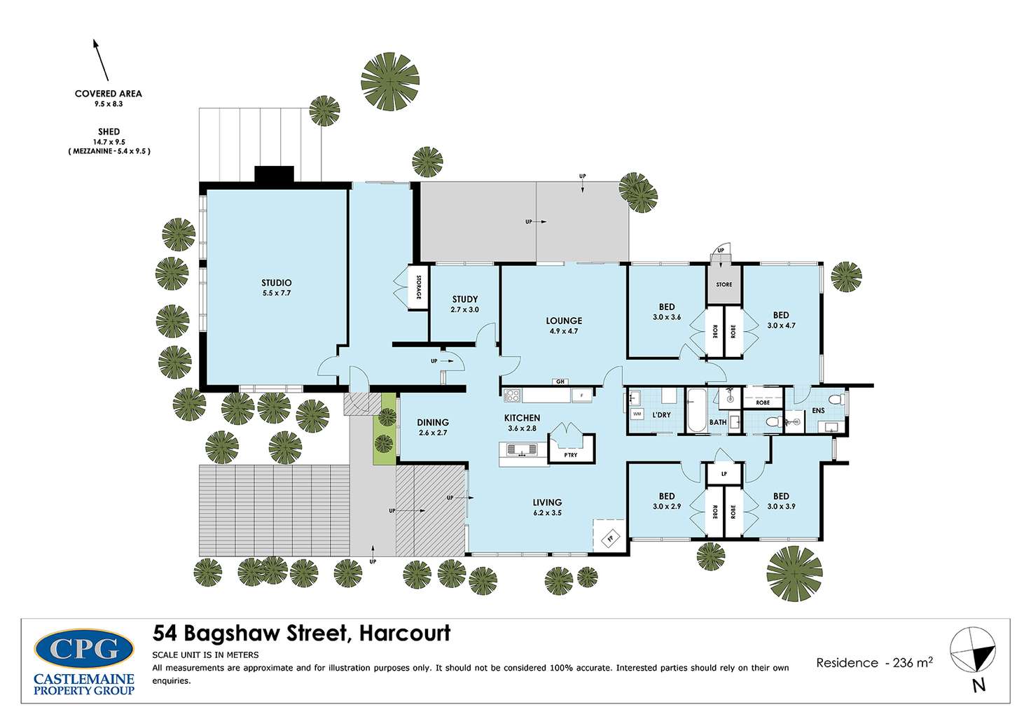Floorplan of Homely house listing, 54 Bagshaw Street, Harcourt VIC 3453