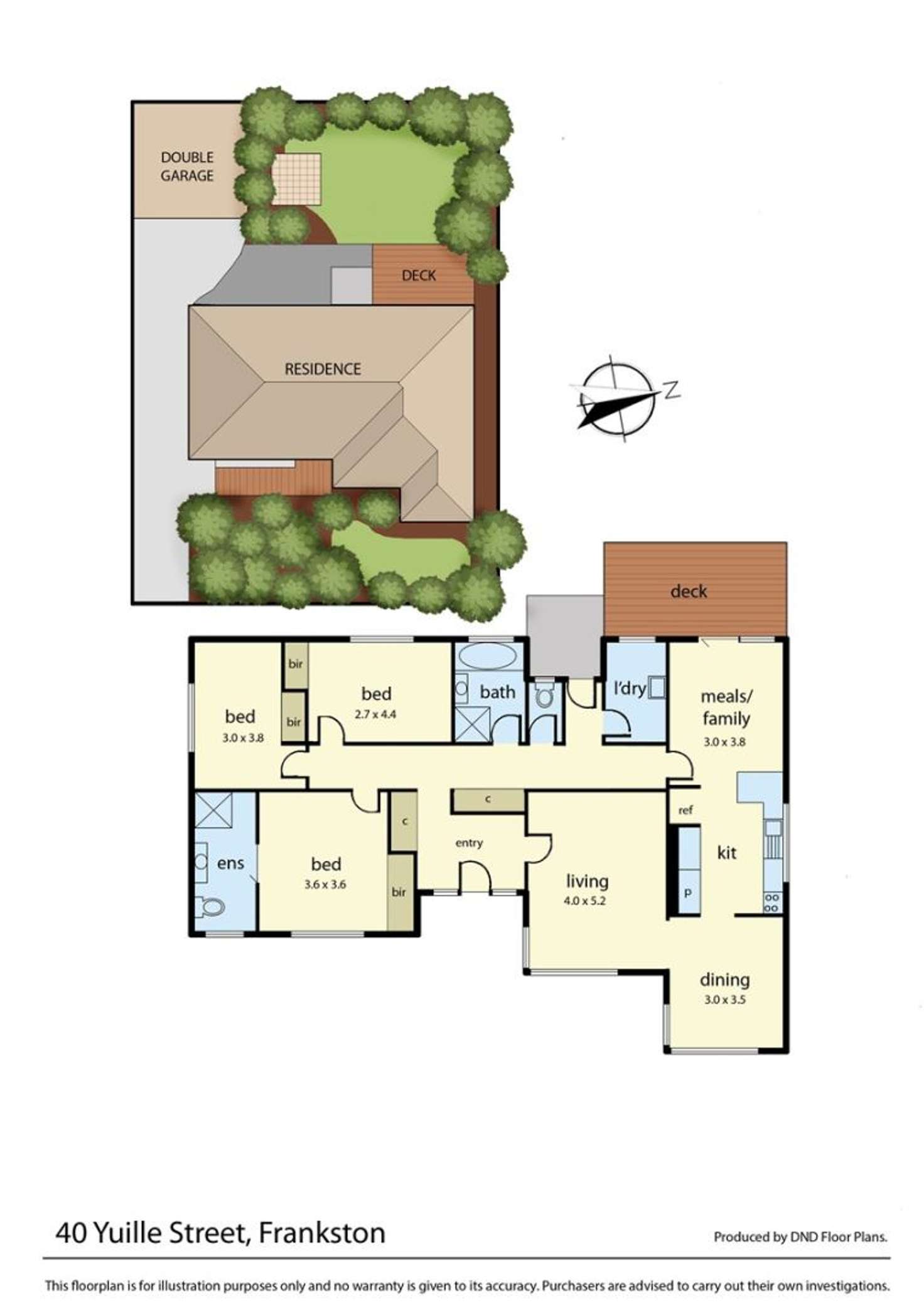 Floorplan of Homely house listing, 40 Yuille Street, Frankston VIC 3199