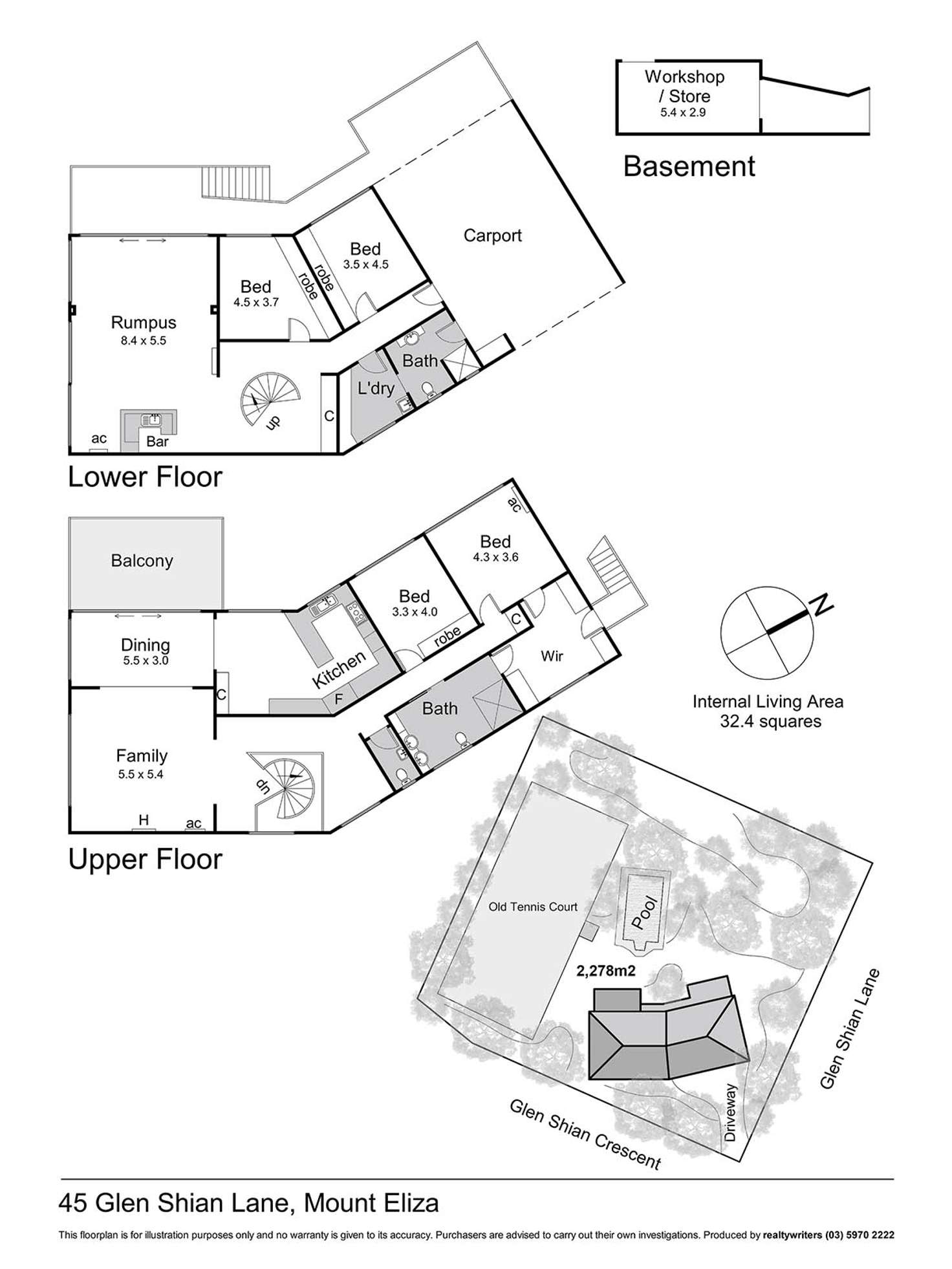 Floorplan of Homely house listing, 45 Glen Shian Lane, Mount Eliza VIC 3930