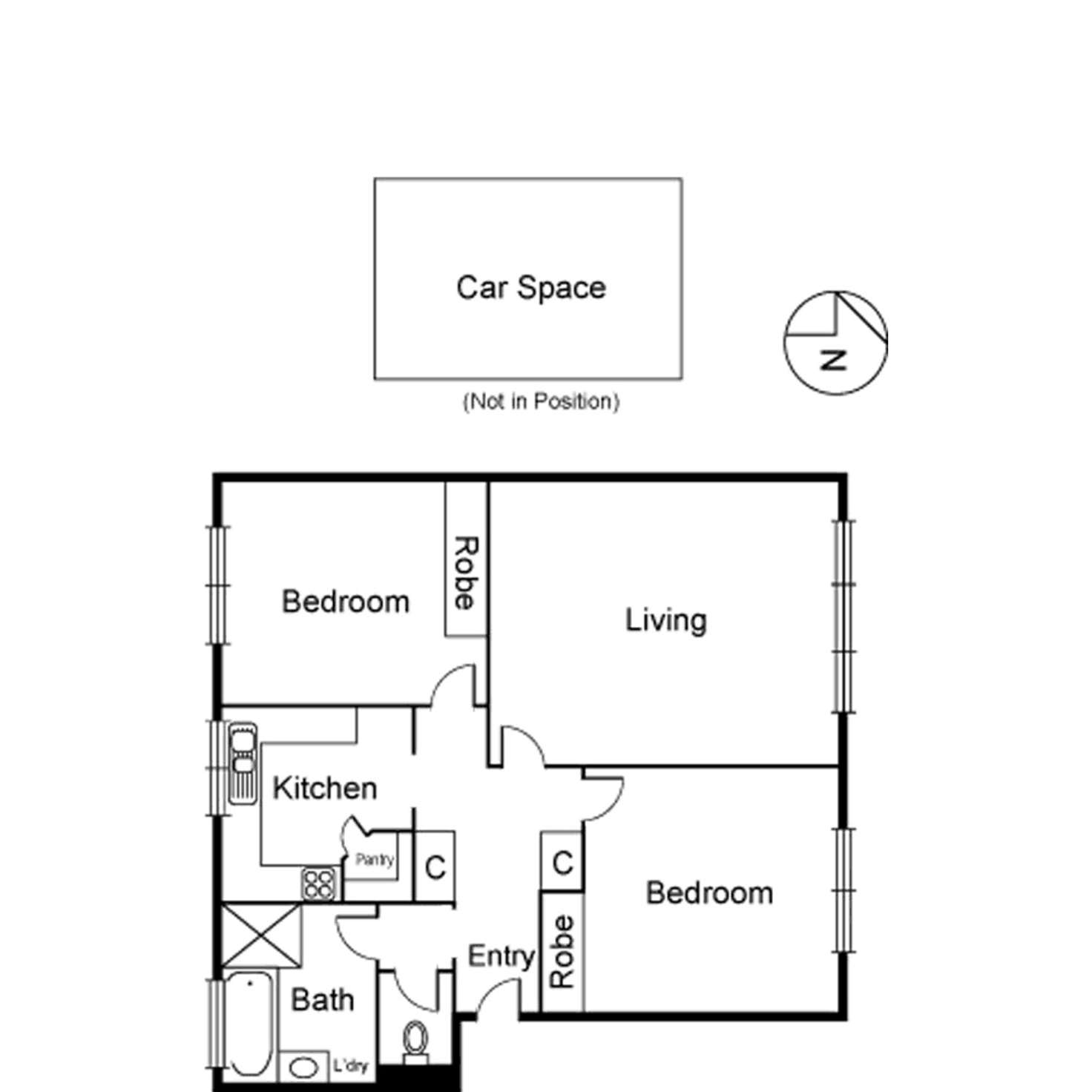 Floorplan of Homely apartment listing, 27/637 Orrong Road, Toorak VIC 3142