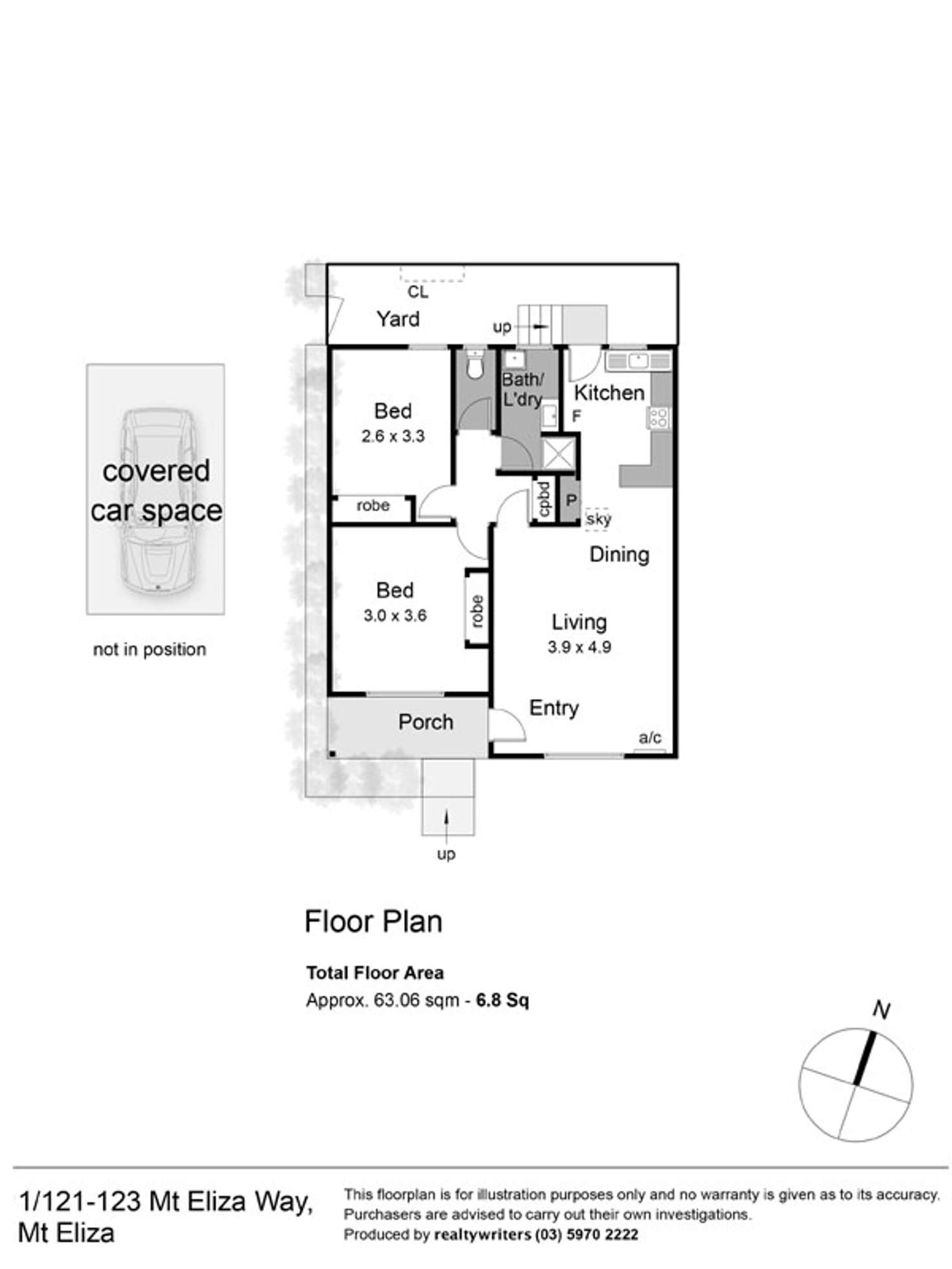 Floorplan of Homely unit listing, 1/121-123 Mount Eliza Way, Mount Eliza VIC 3930