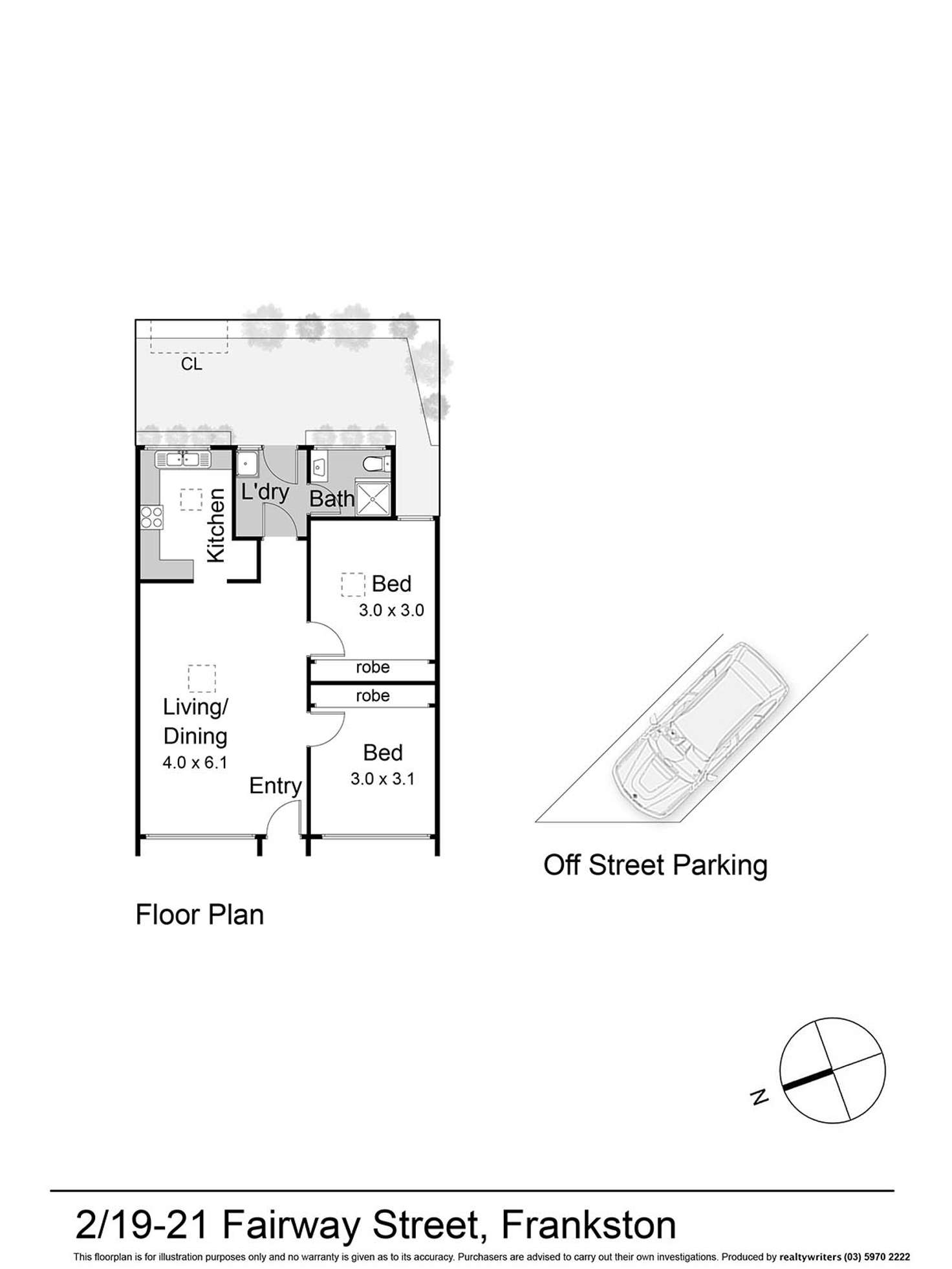 Floorplan of Homely unit listing, 2/19-21 Fairway Street, Frankston VIC 3199