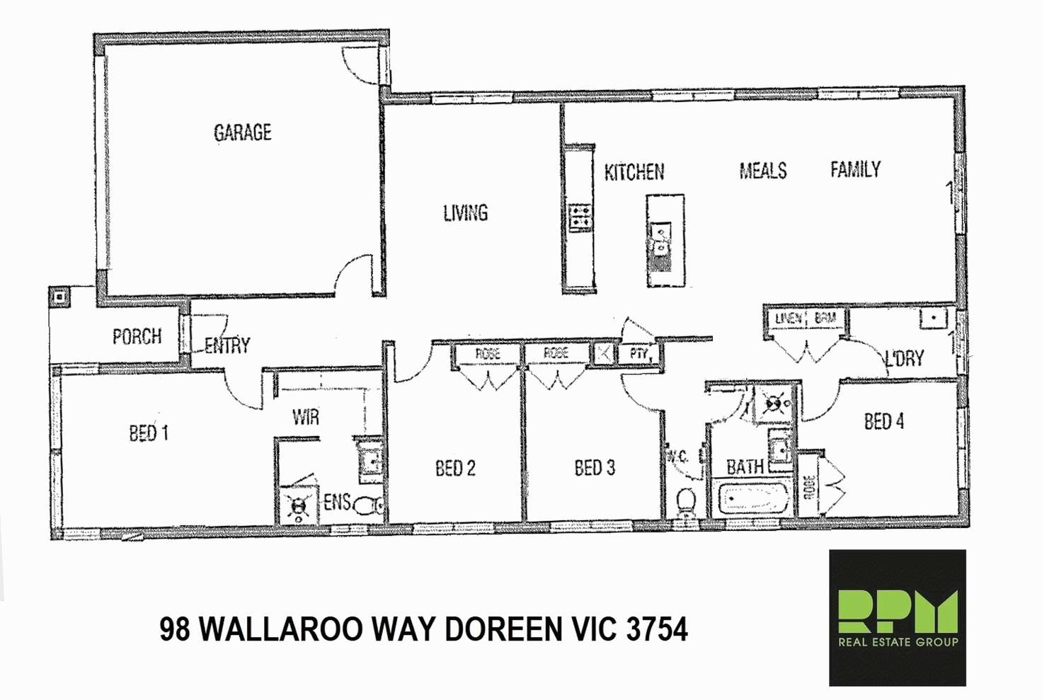 Floorplan of Homely house listing, 98 Wallaroo Way, Doreen VIC 3754