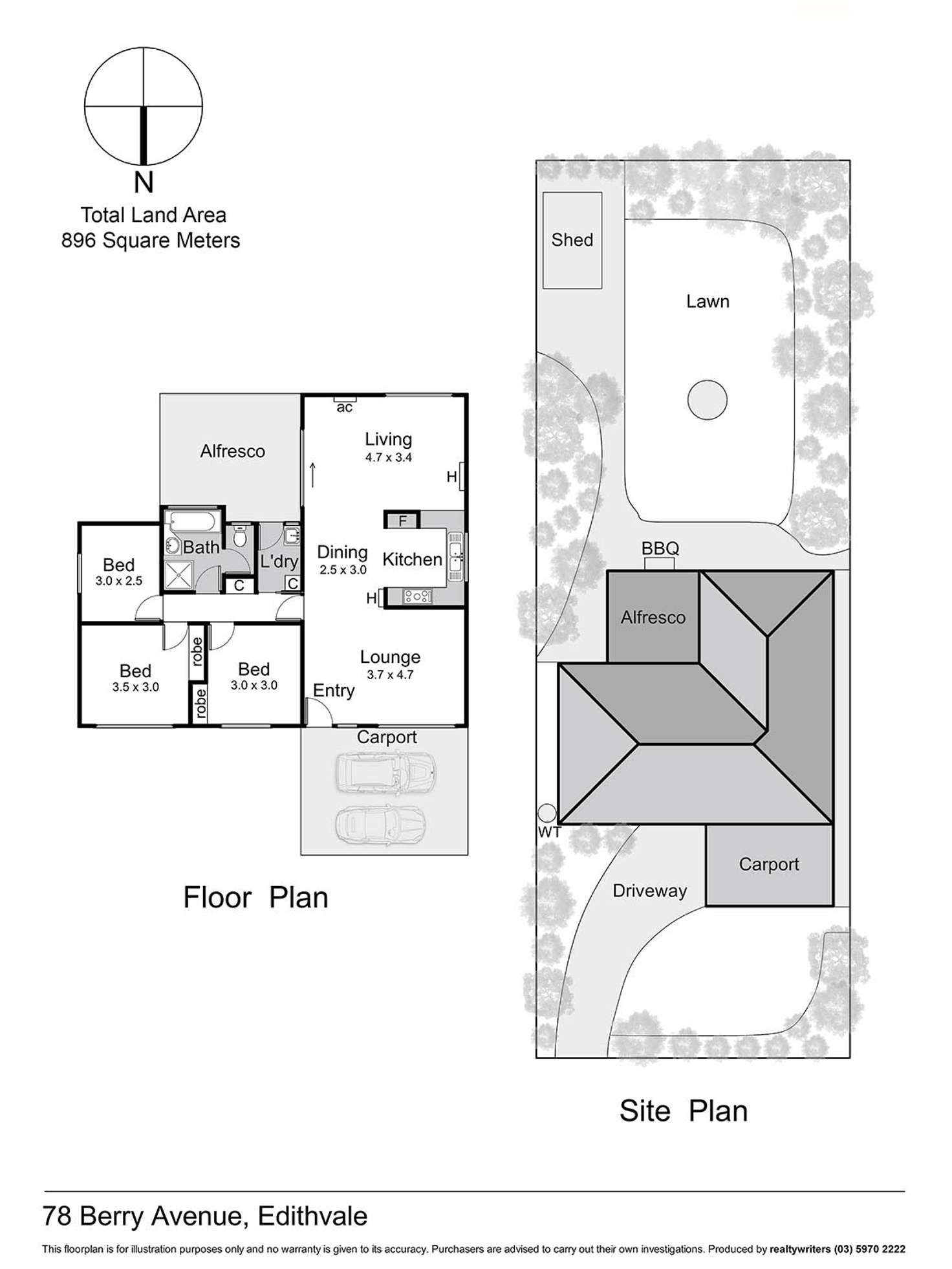 Floorplan of Homely house listing, 78 Berry Avenue, Edithvale VIC 3196