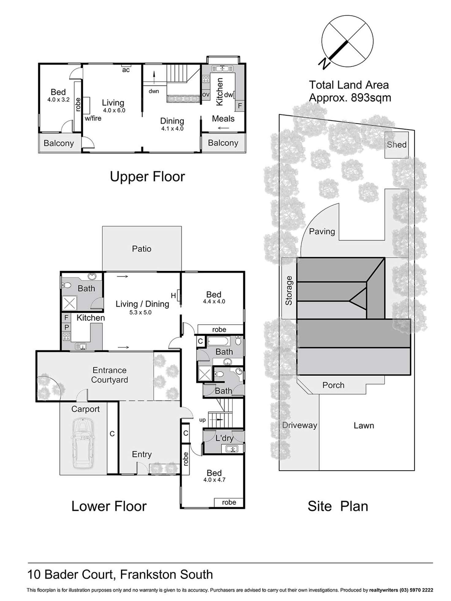 Floorplan of Homely house listing, 10 Bader Court, Frankston South VIC 3199