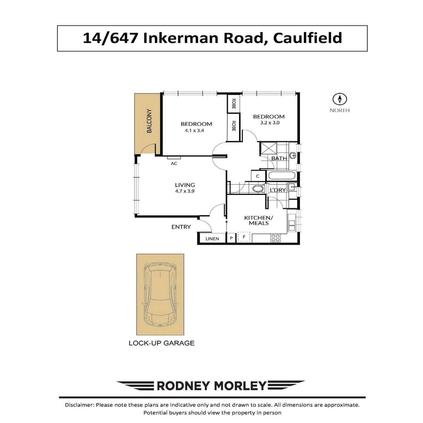 Floorplan of Homely apartment listing, 14/647 Inkerman Road, Caulfield North VIC 3161