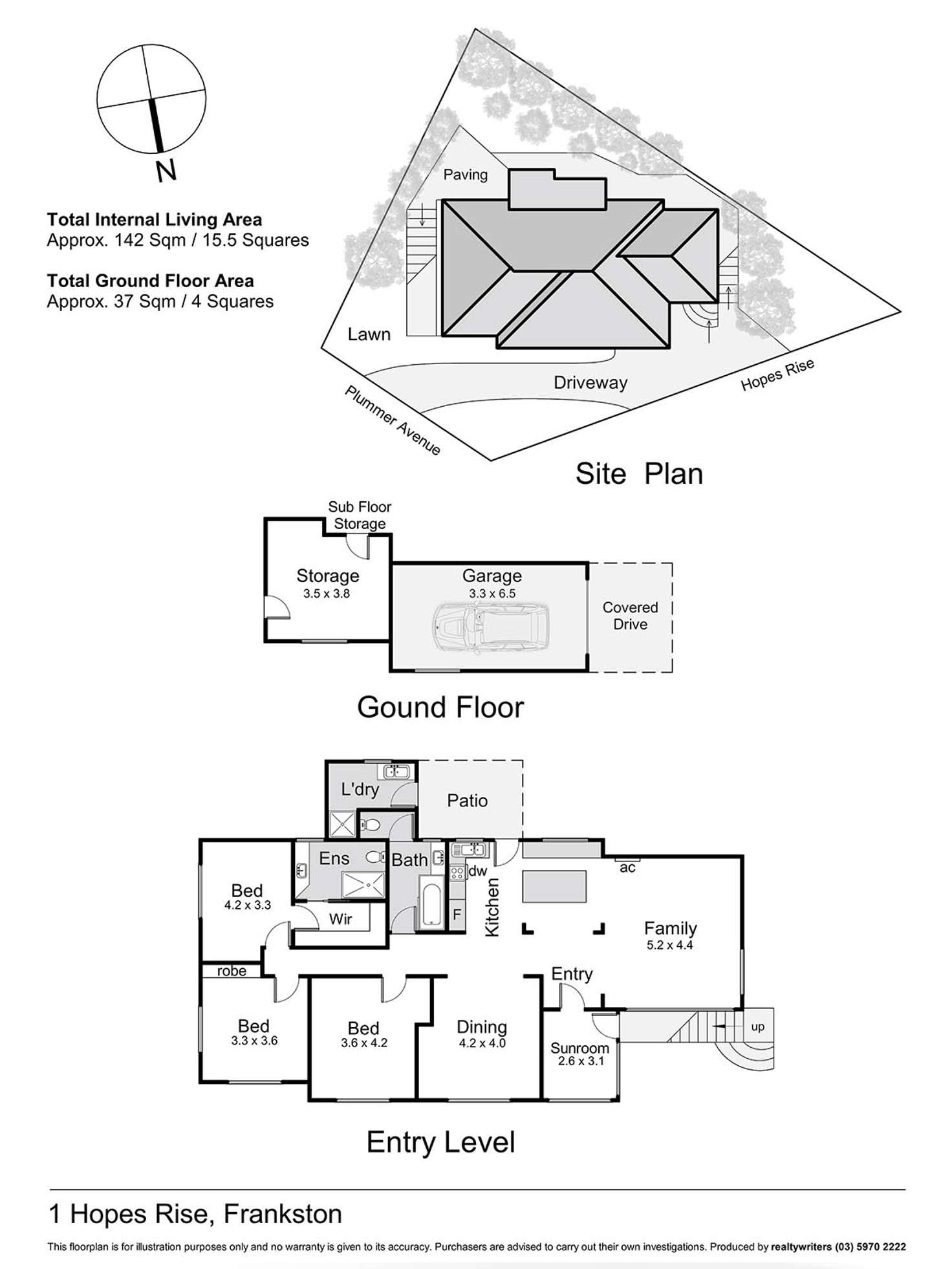 Floorplan of Homely house listing, 1 Hopes Rise, Frankston VIC 3199