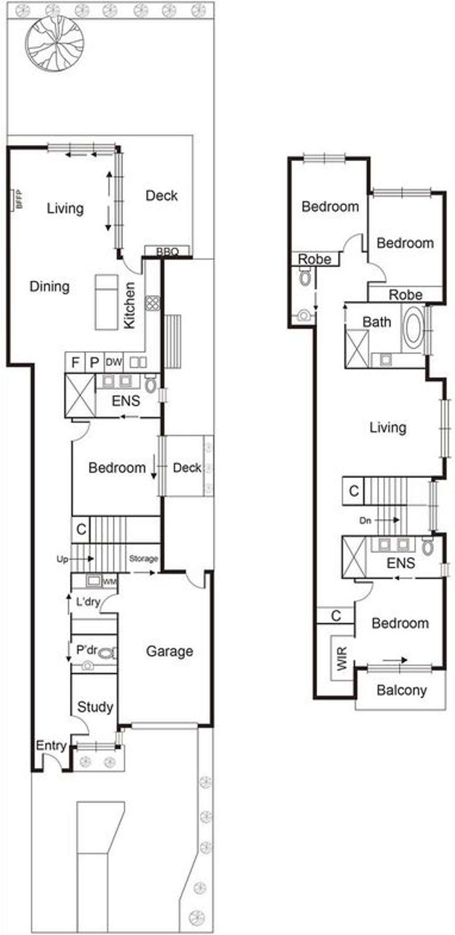 Floorplan of Homely townhouse listing, 1B Forrest Street, Bentleigh East VIC 3165