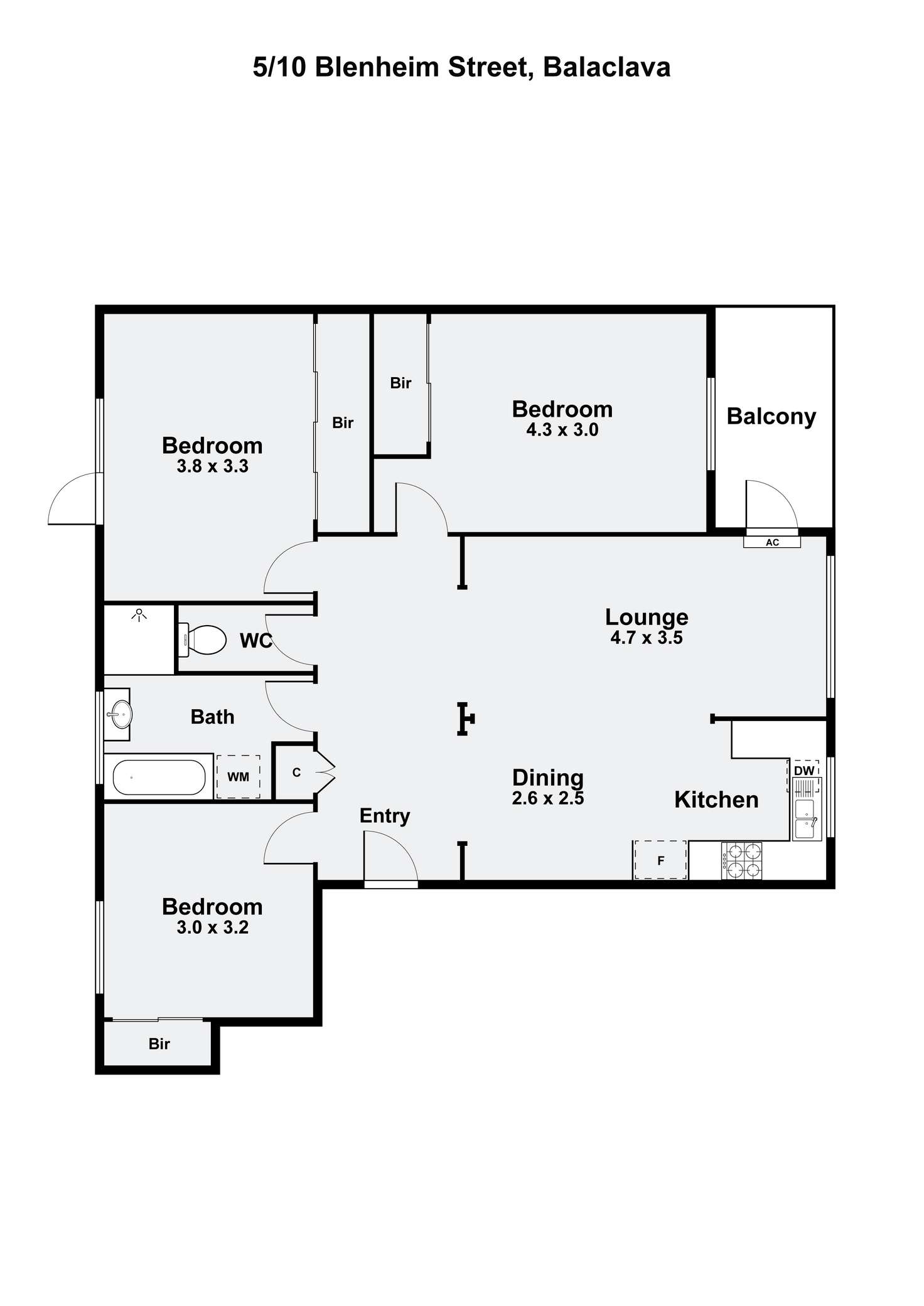 Floorplan of Homely apartment listing, 5/10-12 Blenheim Street, Balaclava VIC 3183