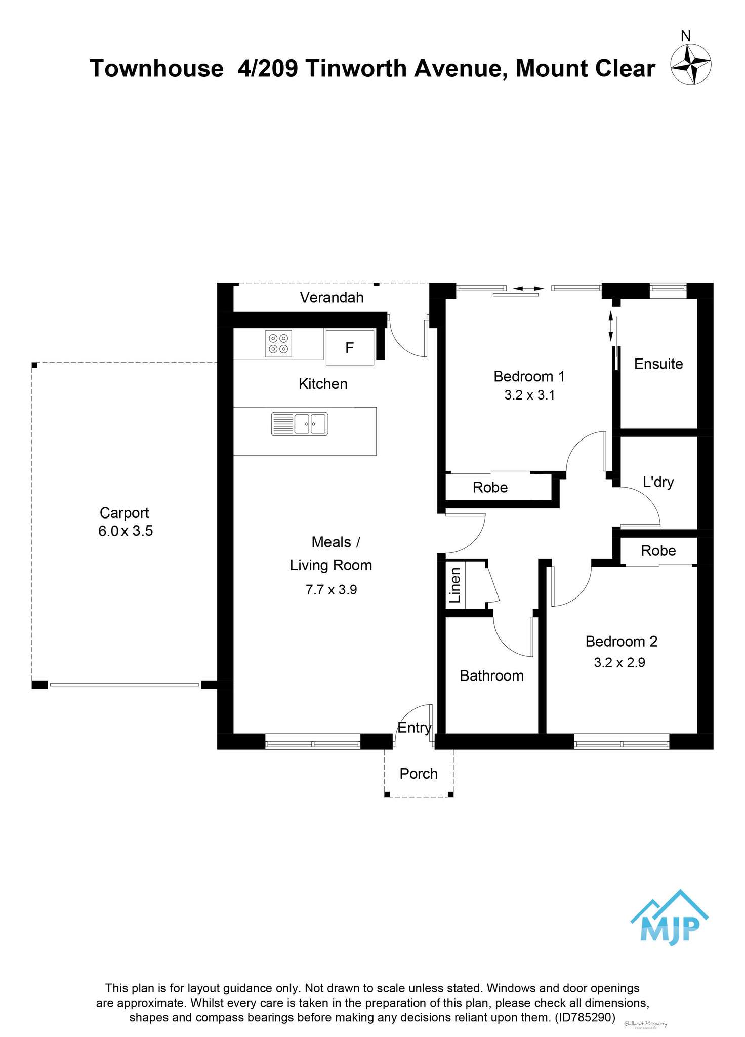 Floorplan of Homely townhouse listing, 4/209 Tinworth Avenue, Mount Clear VIC 3350