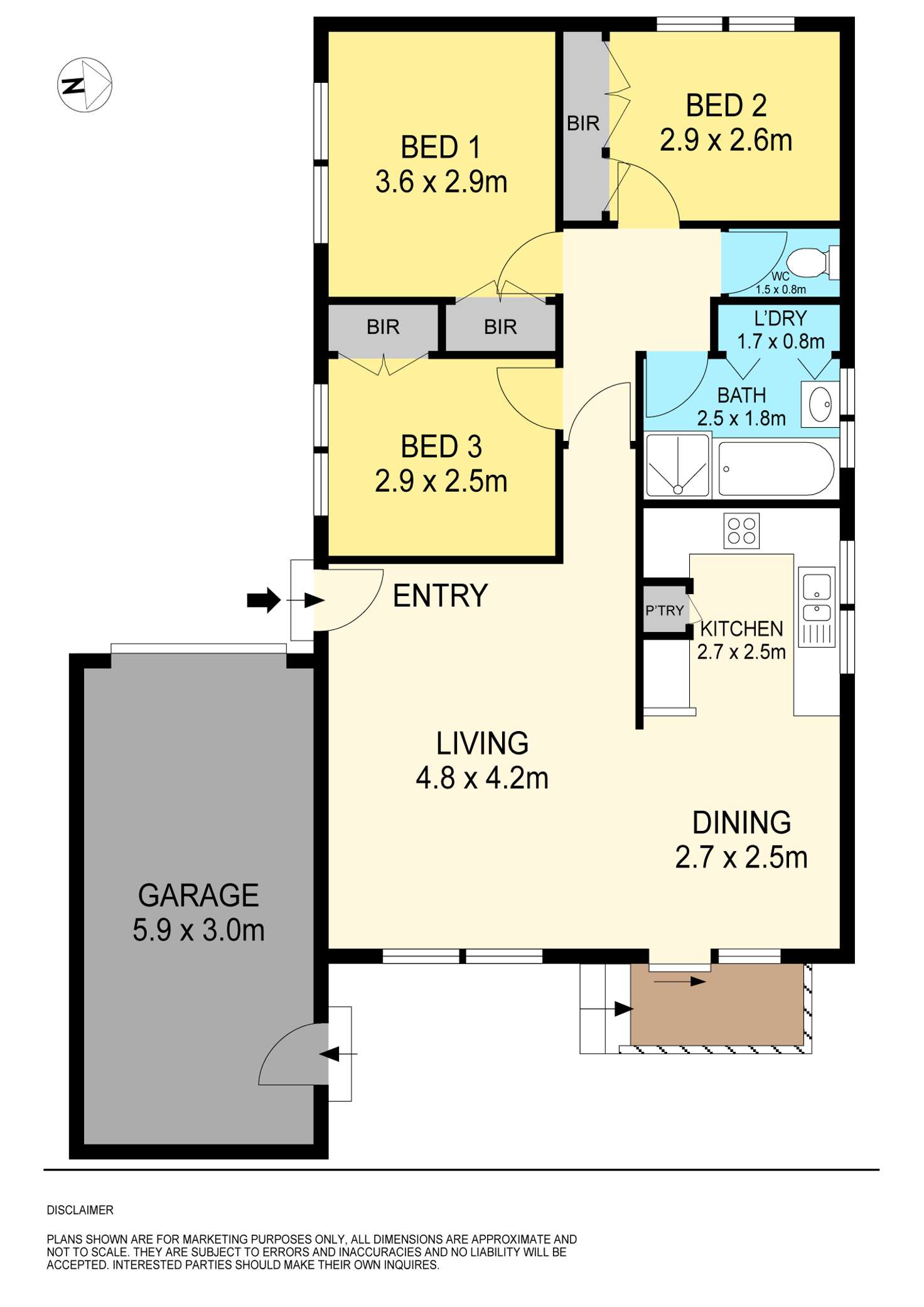 Floorplan of Homely townhouse listing, 9/5 Hocking Avenue, Canadian VIC 3350