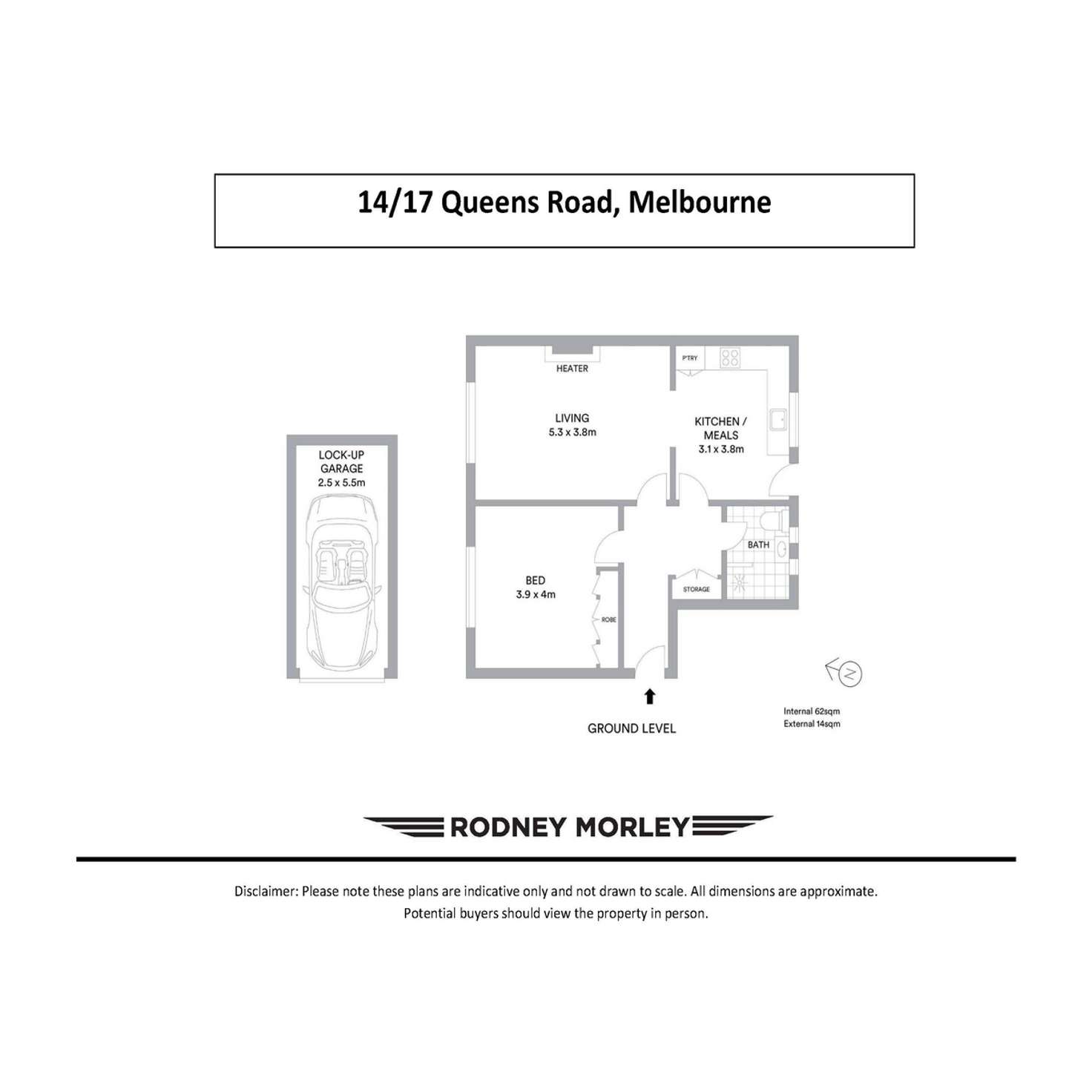 Floorplan of Homely apartment listing, 14/17 Queens Road, Melbourne VIC 3004