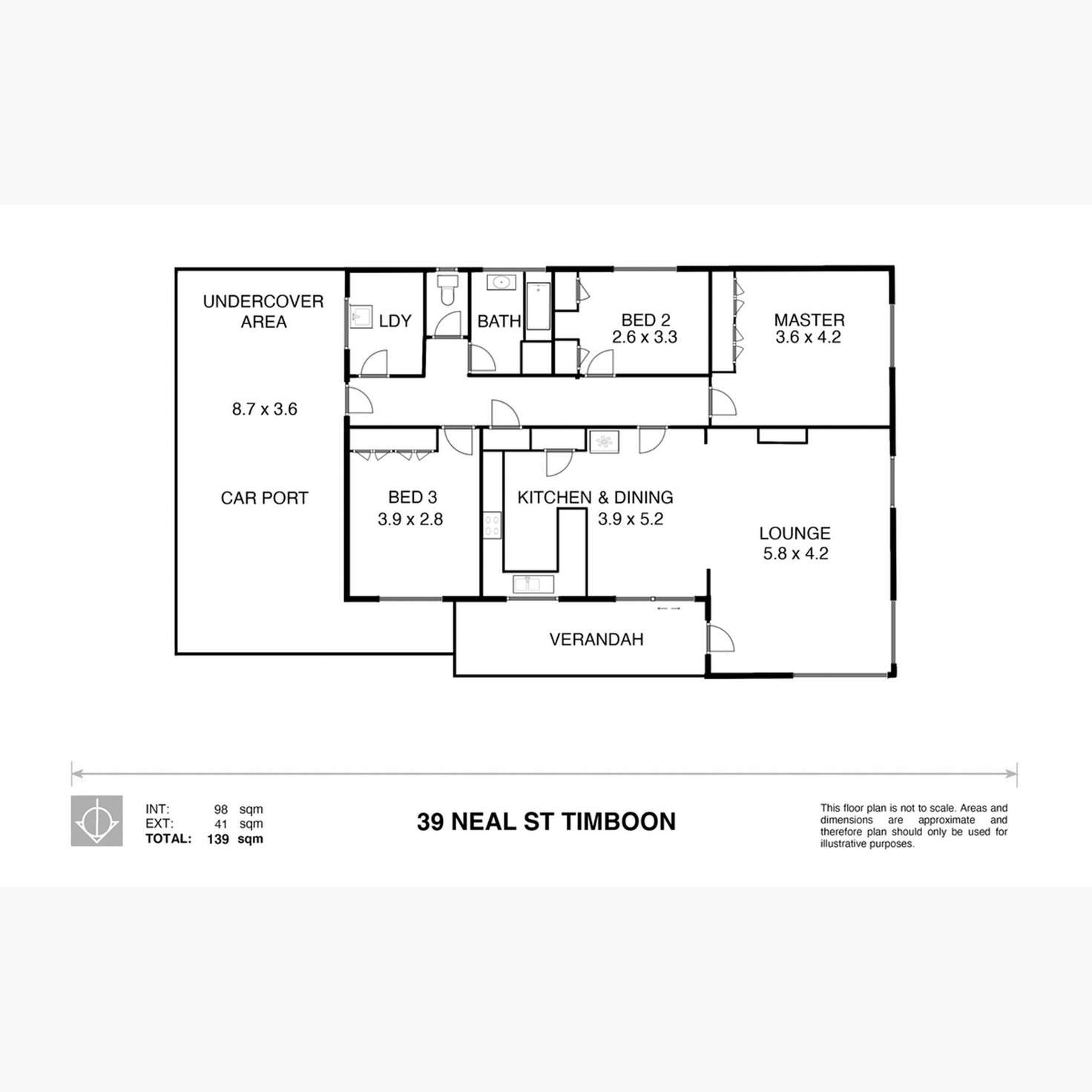 Floorplan of Homely house listing, 39 Neal Street, Timboon VIC 3268