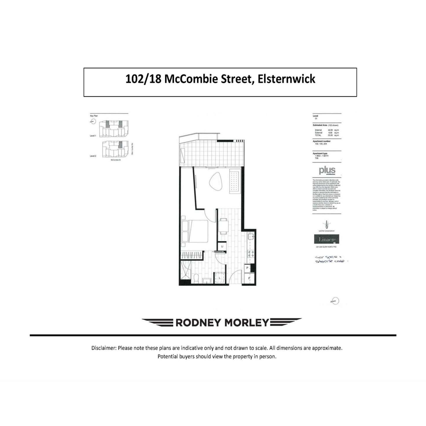 Floorplan of Homely apartment listing, 102/18 McCombie Street, Elsternwick VIC 3185