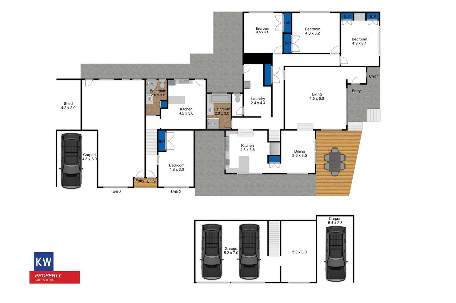 Floorplan of Homely unit listing, Units 1-3/6 Crinigan Road, Morwell VIC 3840