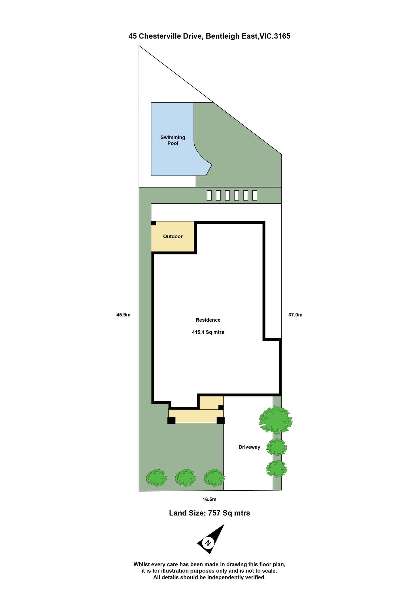 Floorplan of Homely house listing, 45 Chesterville Drive, Bentleigh East VIC 3165