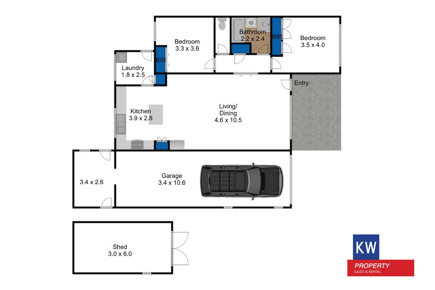 Floorplan of Homely unit listing, Unit 1/6 Laurel St, Morwell VIC 3840