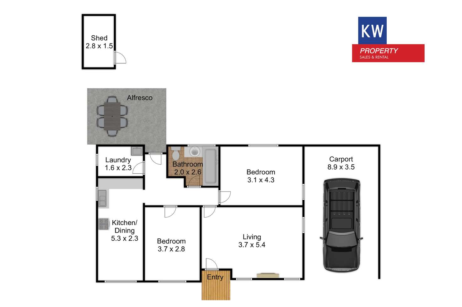 Floorplan of Homely house listing, 21 Hare St, Morwell VIC 3840