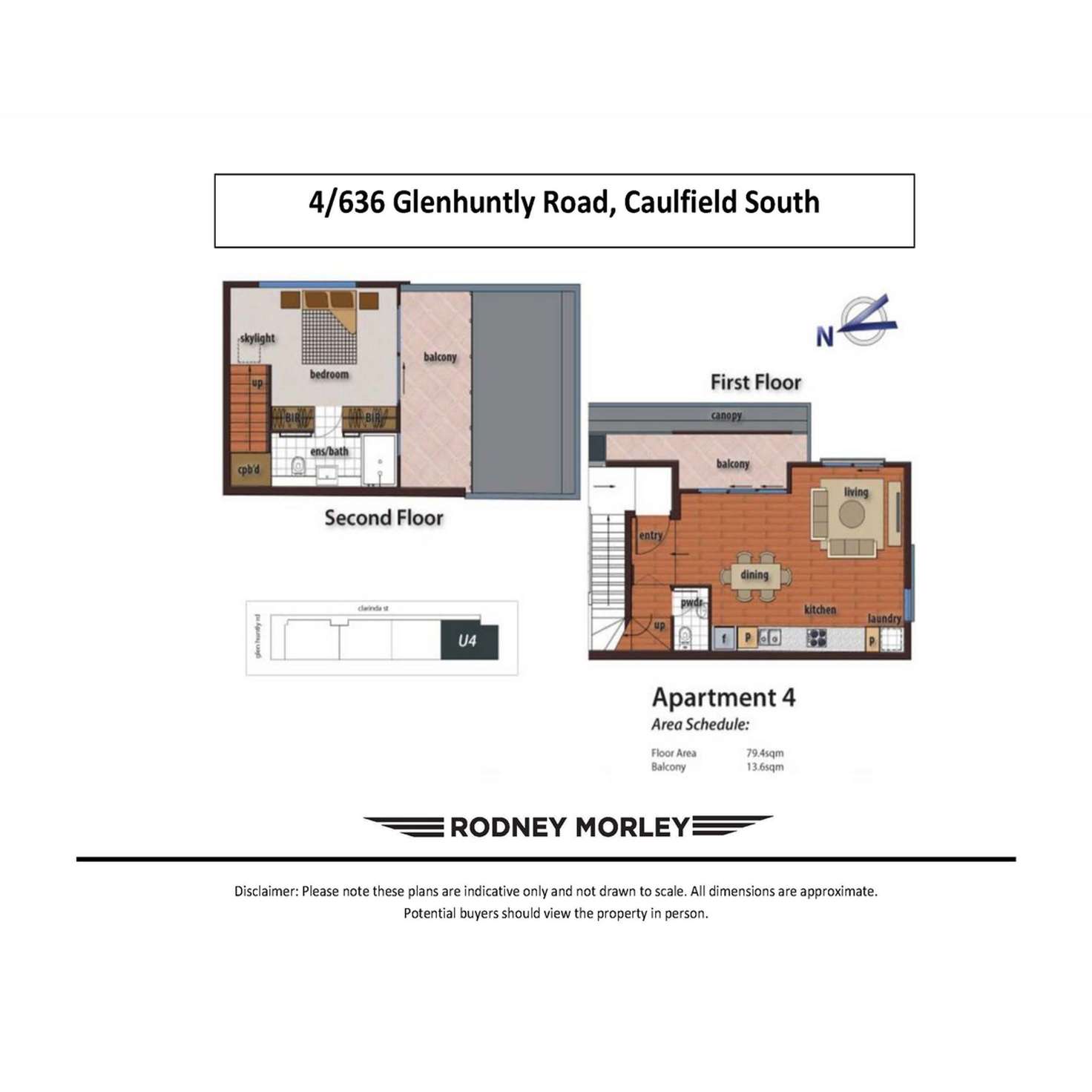 Floorplan of Homely apartment listing, 4/636 Glenhuntly Road, Caulfield South VIC 3162