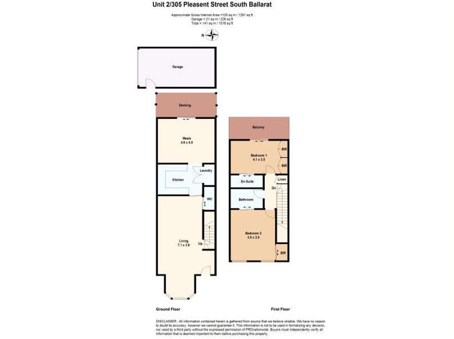 Floorplan of Homely townhouse listing, 2/305 Pleasant Street, Ballarat Central VIC 3350