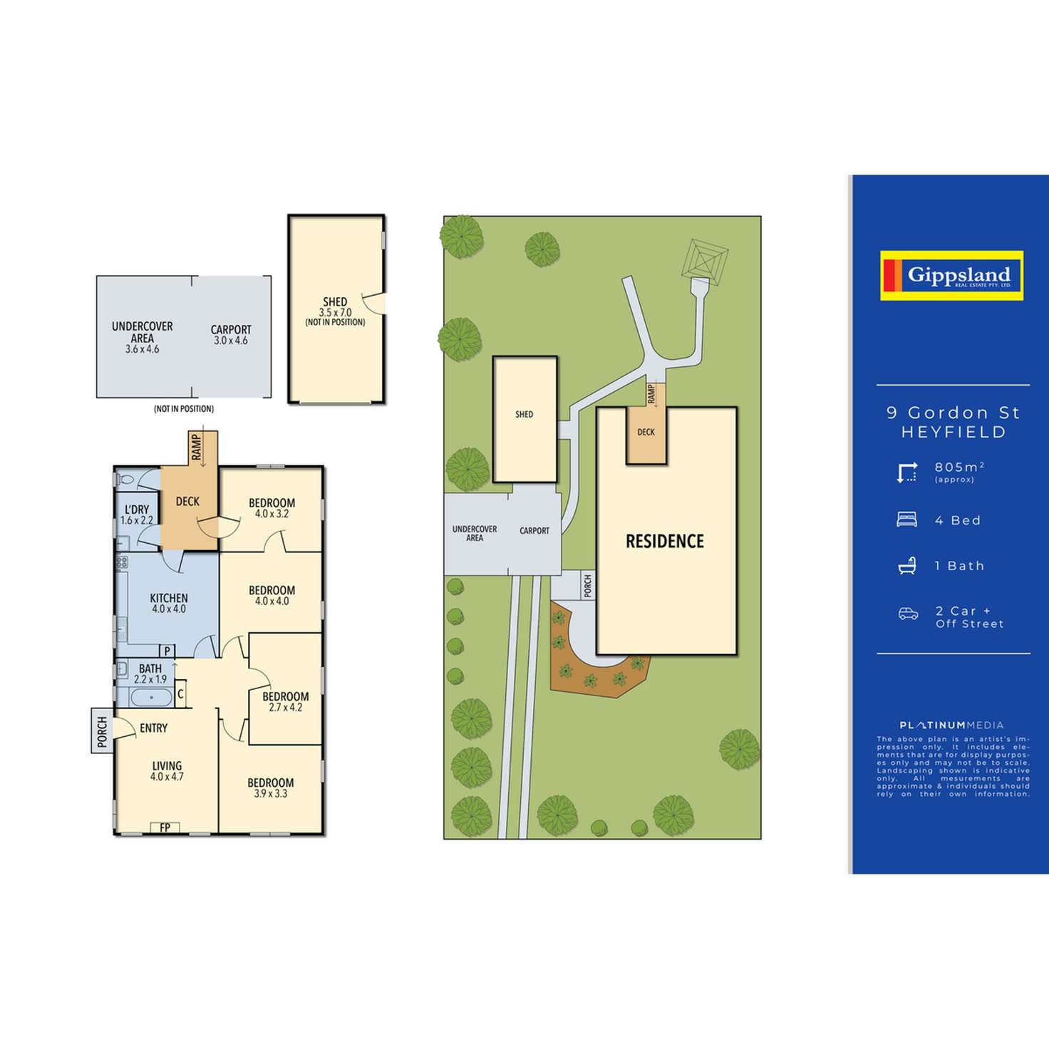 Floorplan of Homely house listing, 9 Gordon Street, Heyfield VIC 3858