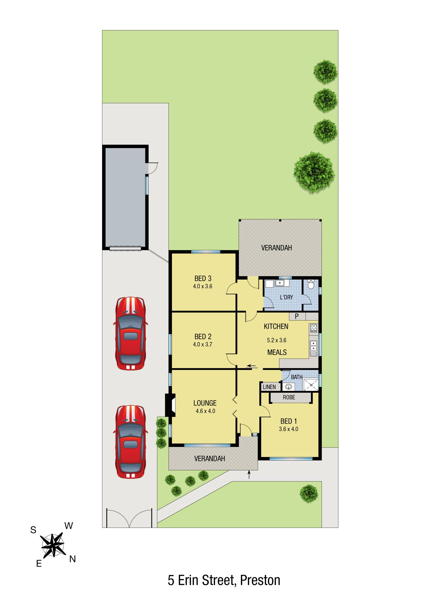 Floorplan of Homely house listing, 5 Erin Street, Preston VIC 3072