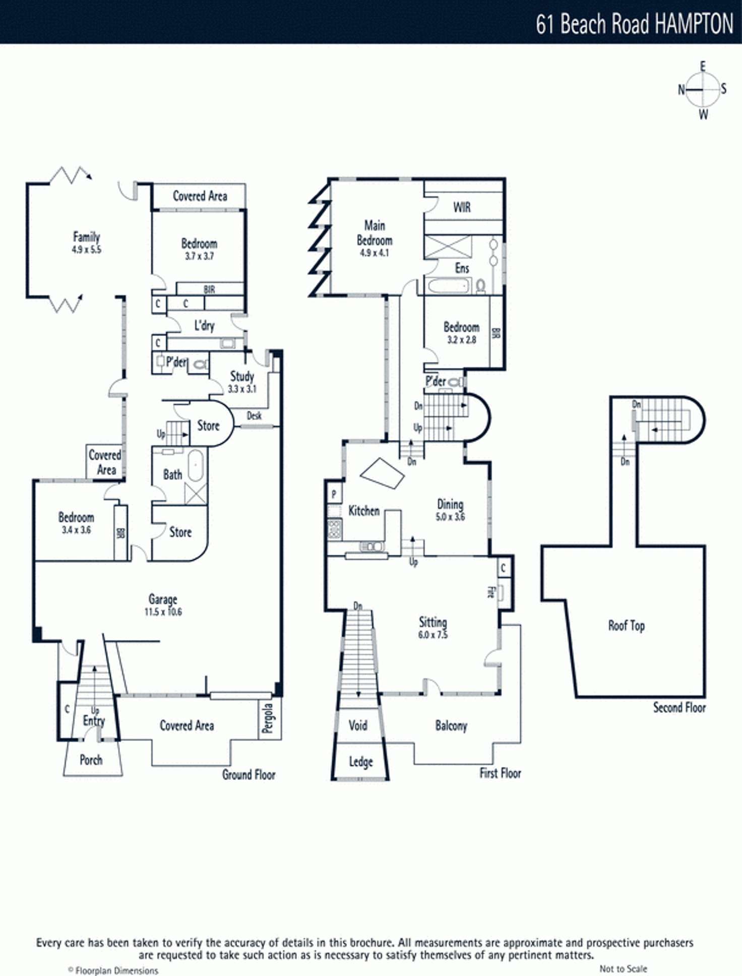 Floorplan of Homely house listing, 61 Beach Road, Hampton VIC 3188