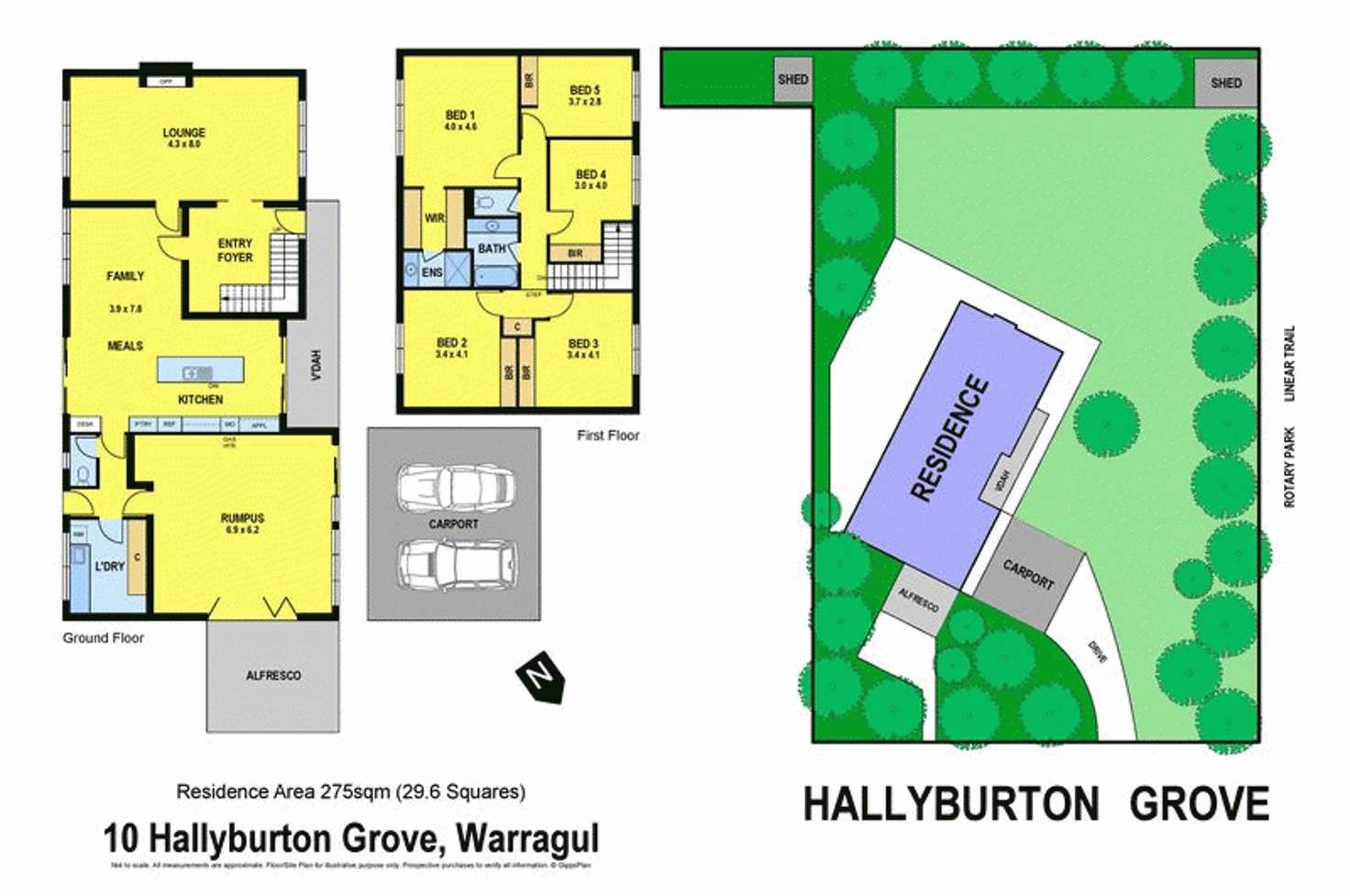 Floorplan of Homely house listing, 10 Hallyburton Grove, Warragul VIC 3820