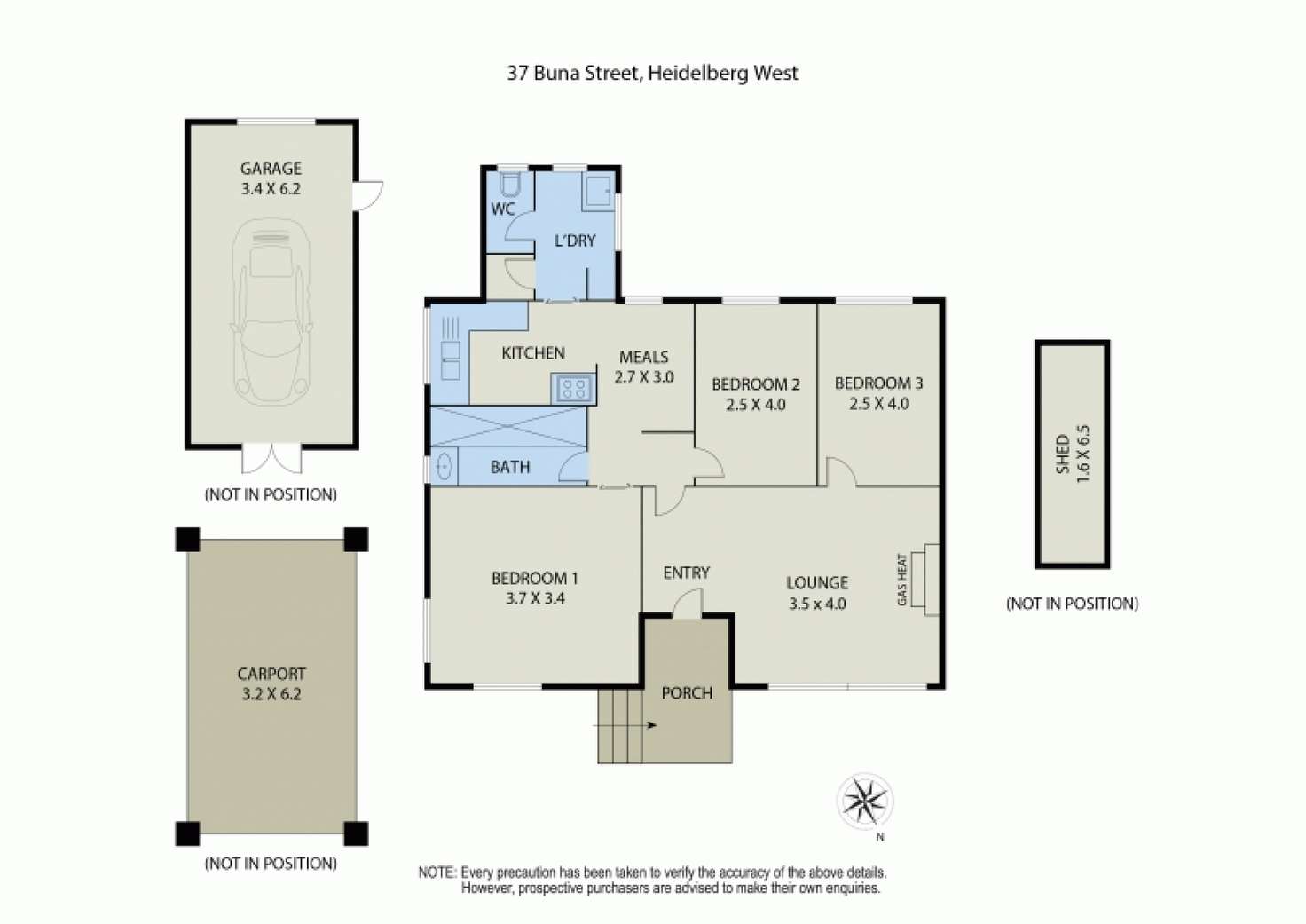 Floorplan of Homely house listing, 37 Buna Street, Heidelberg West VIC 3081